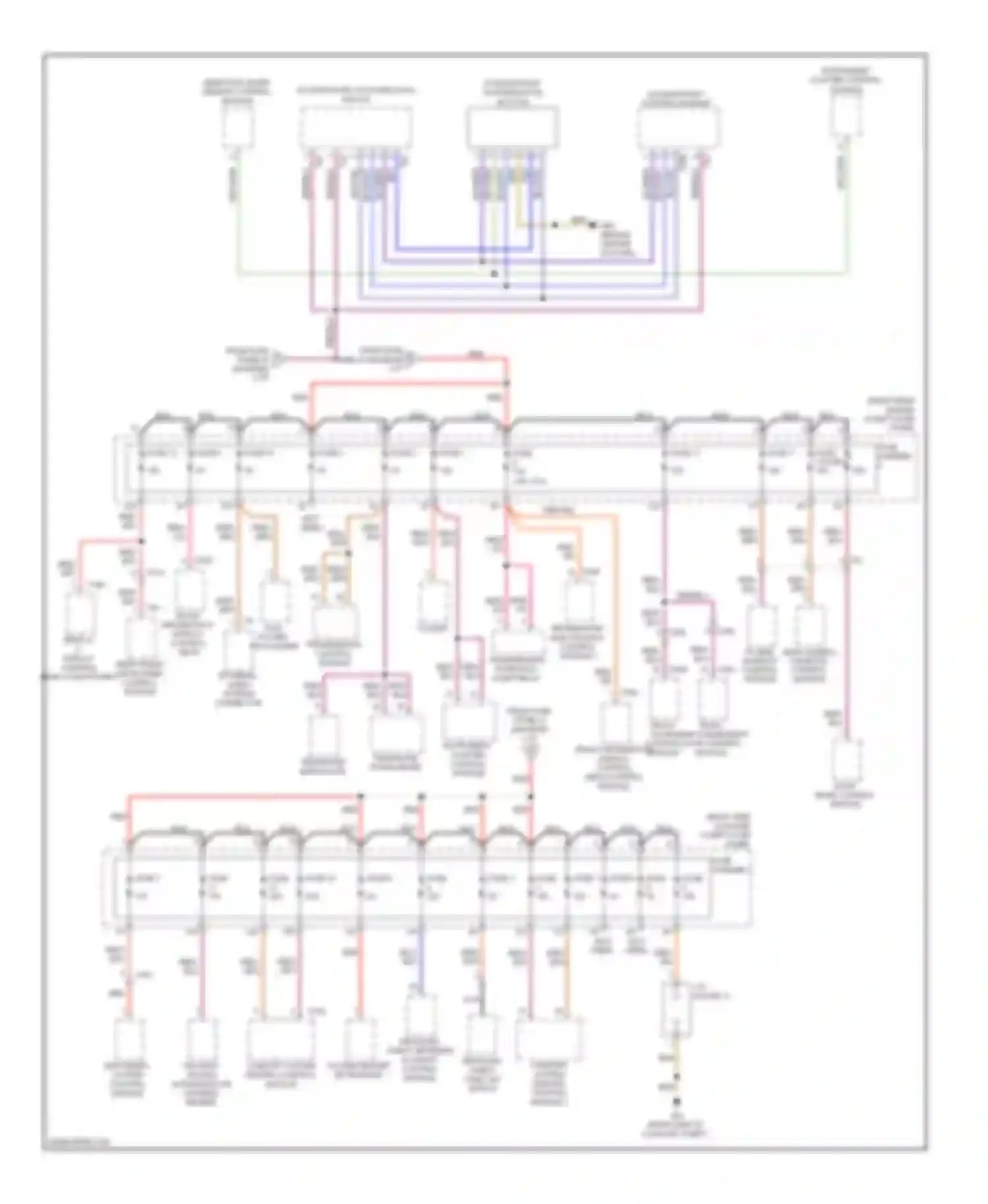 Wiring diagram instrument cluster control module for Audi Q7 4L facelift (2009-2015)