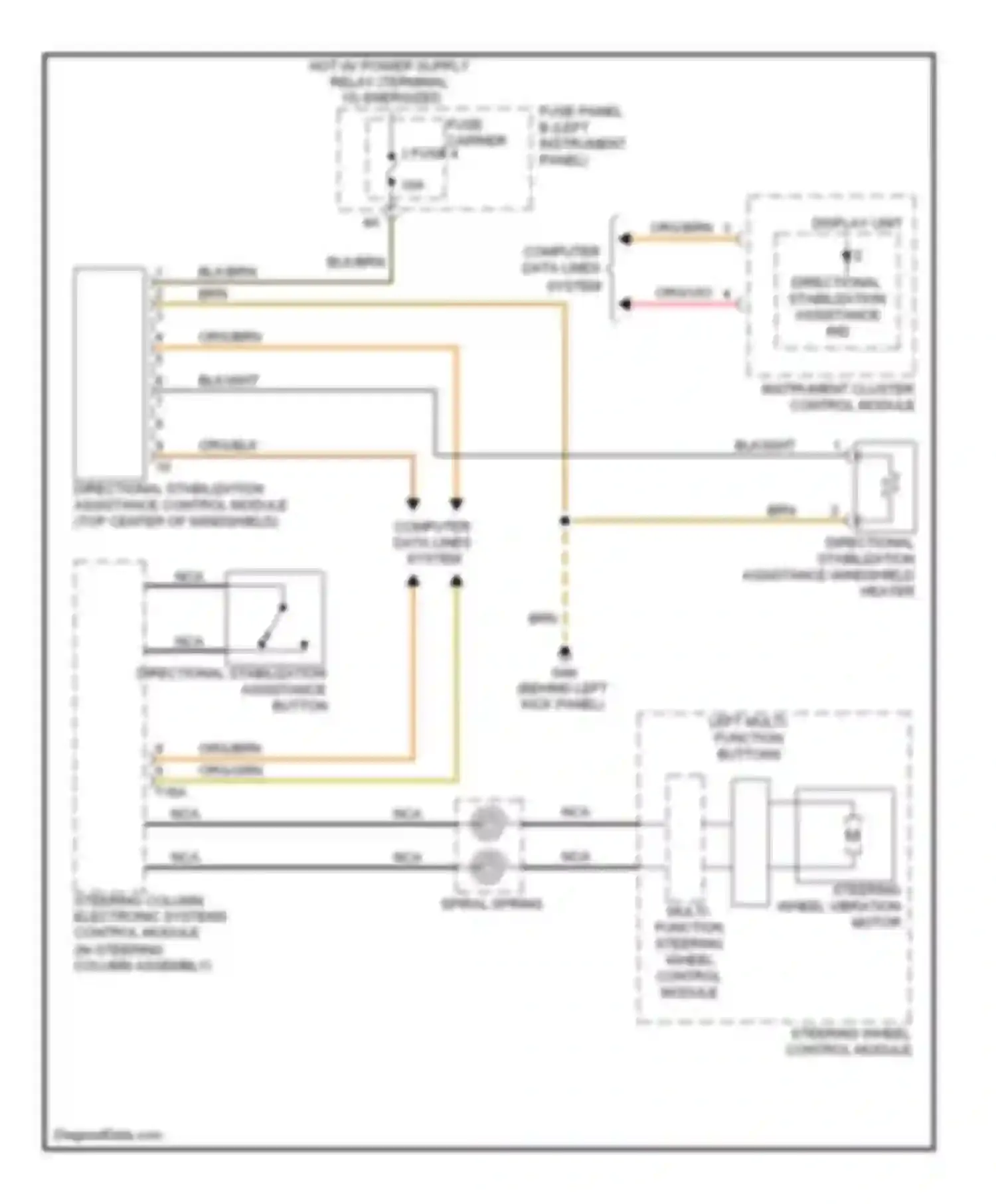 Wiring diagram left multi-function buttons for Audi Q7 4L facelift (2009-2015) (1 of 1)