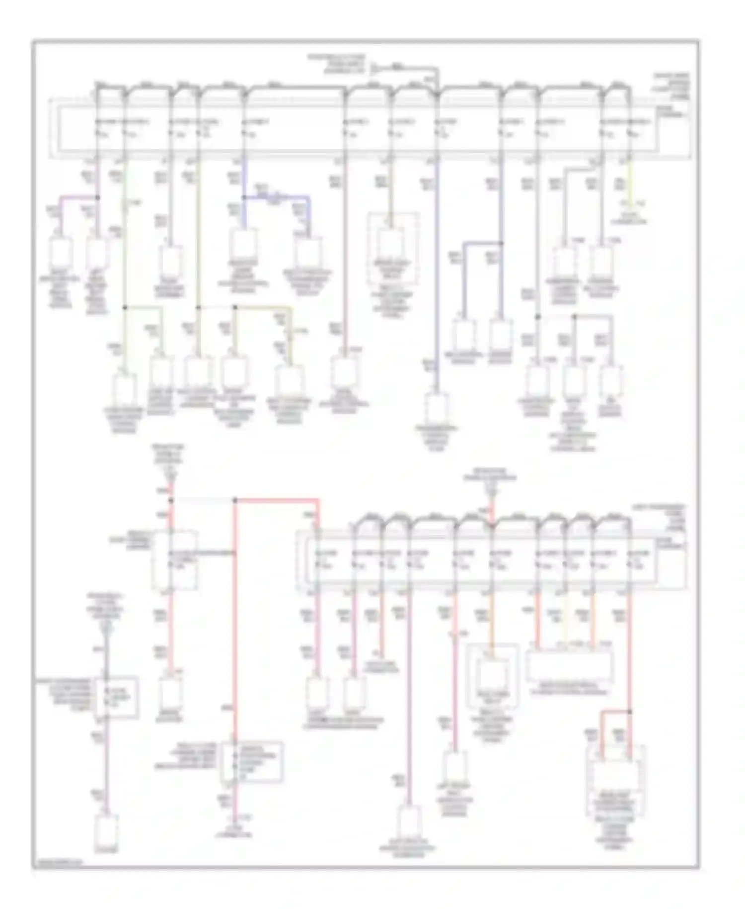 Wiring diagram right rear heated seat regul- ating switch for Audi Q7 4L facelift (2009-2015) (1 of 1)