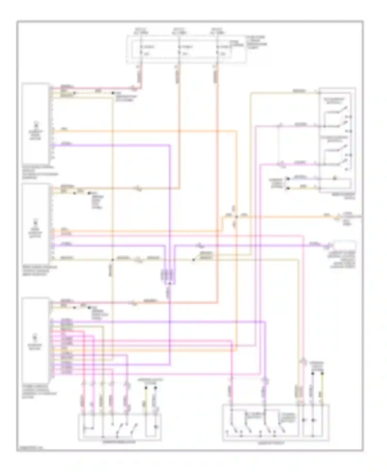 Wiring diagram tilt sunroof button 2 for Audi Q7 4L facelift (2009-2015) (1 of 1)