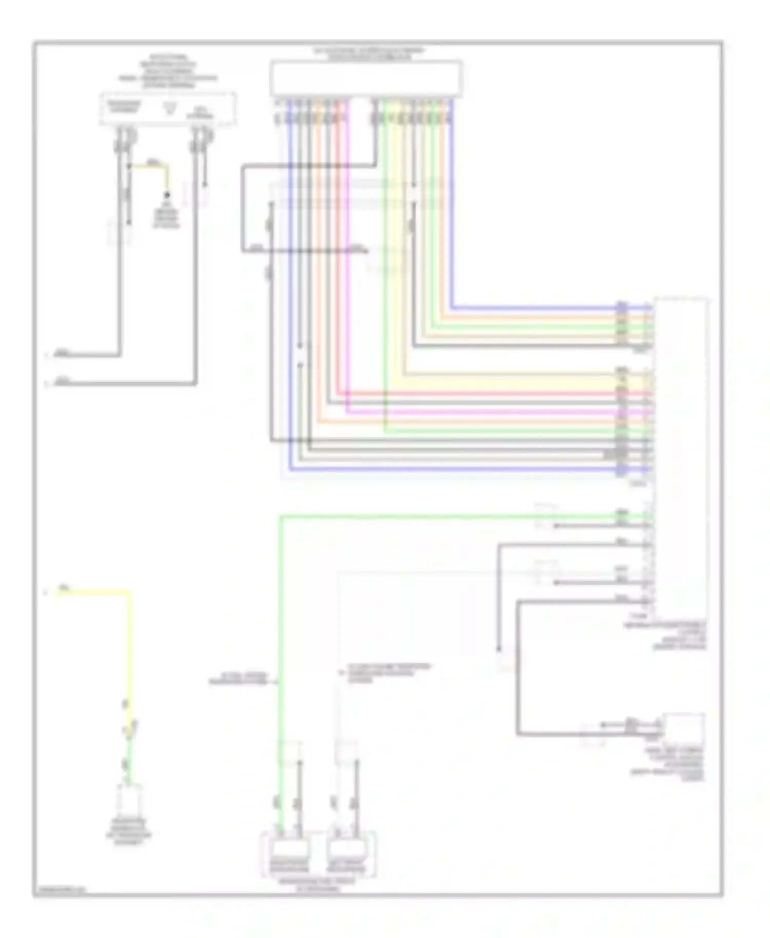 Wiring diagram w/ cell phone/ telephone, speech recognition system for Audi Q7 4L facelift (2009-2015) (1 of 2)