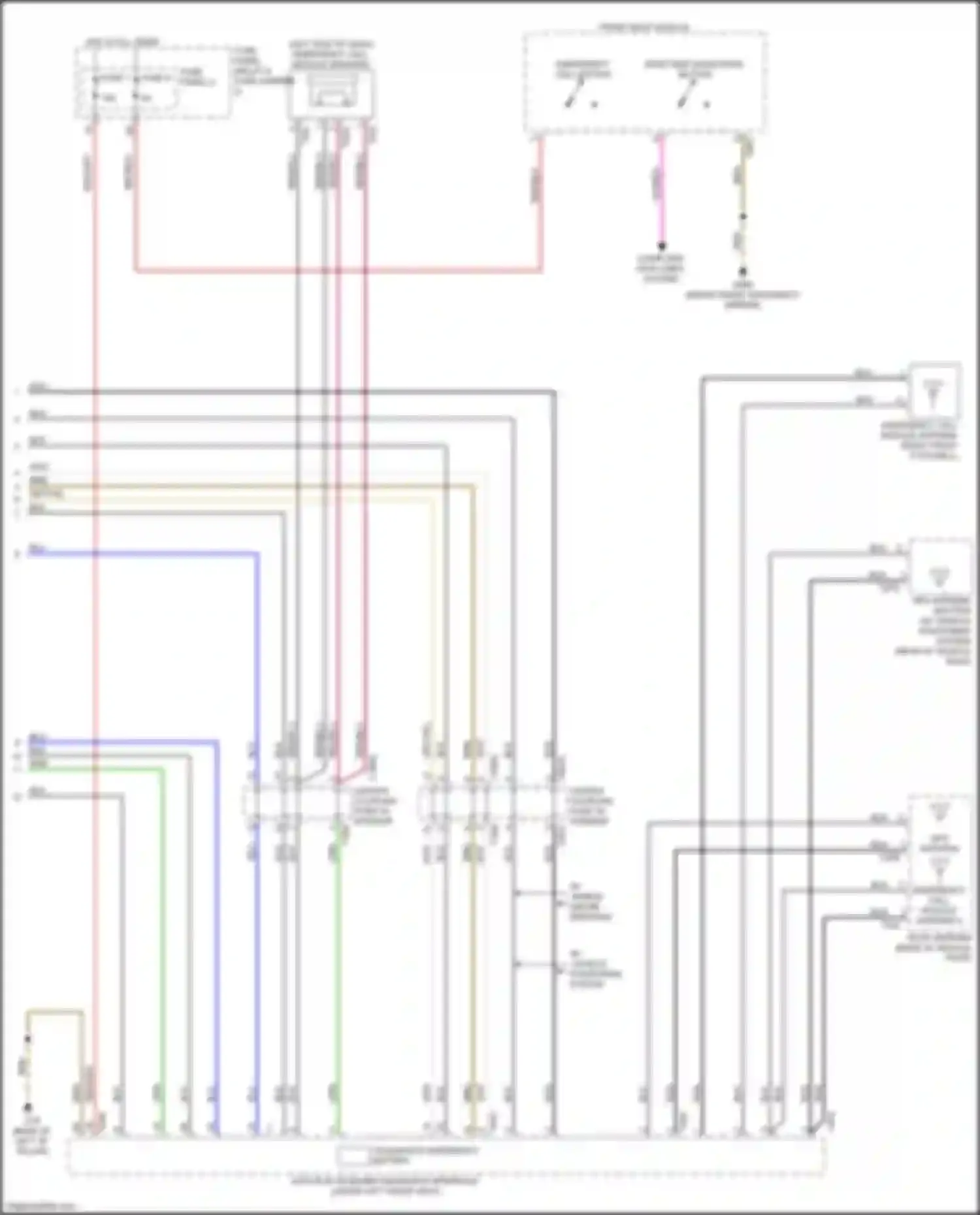 Q7 Audi 4M facelift (2019-2024): Emergency call circuit, w/o connect plus (2 of 2)