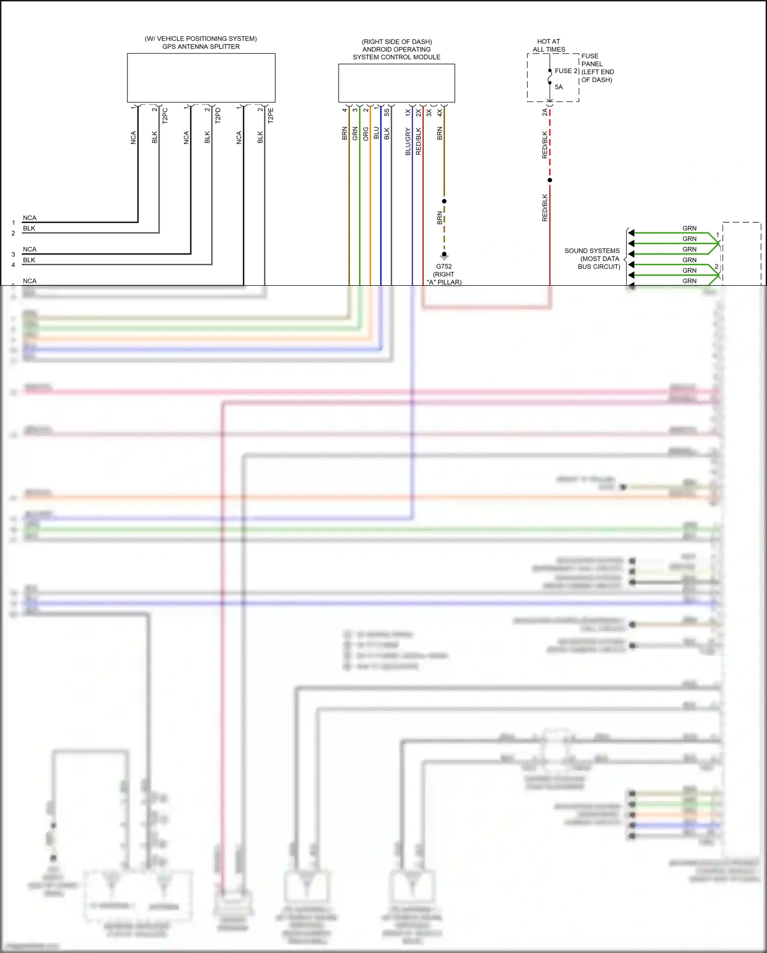 Audi Q7 4M facelift (2019-2024) android operating system control module wiring diagram  (4 of 8)