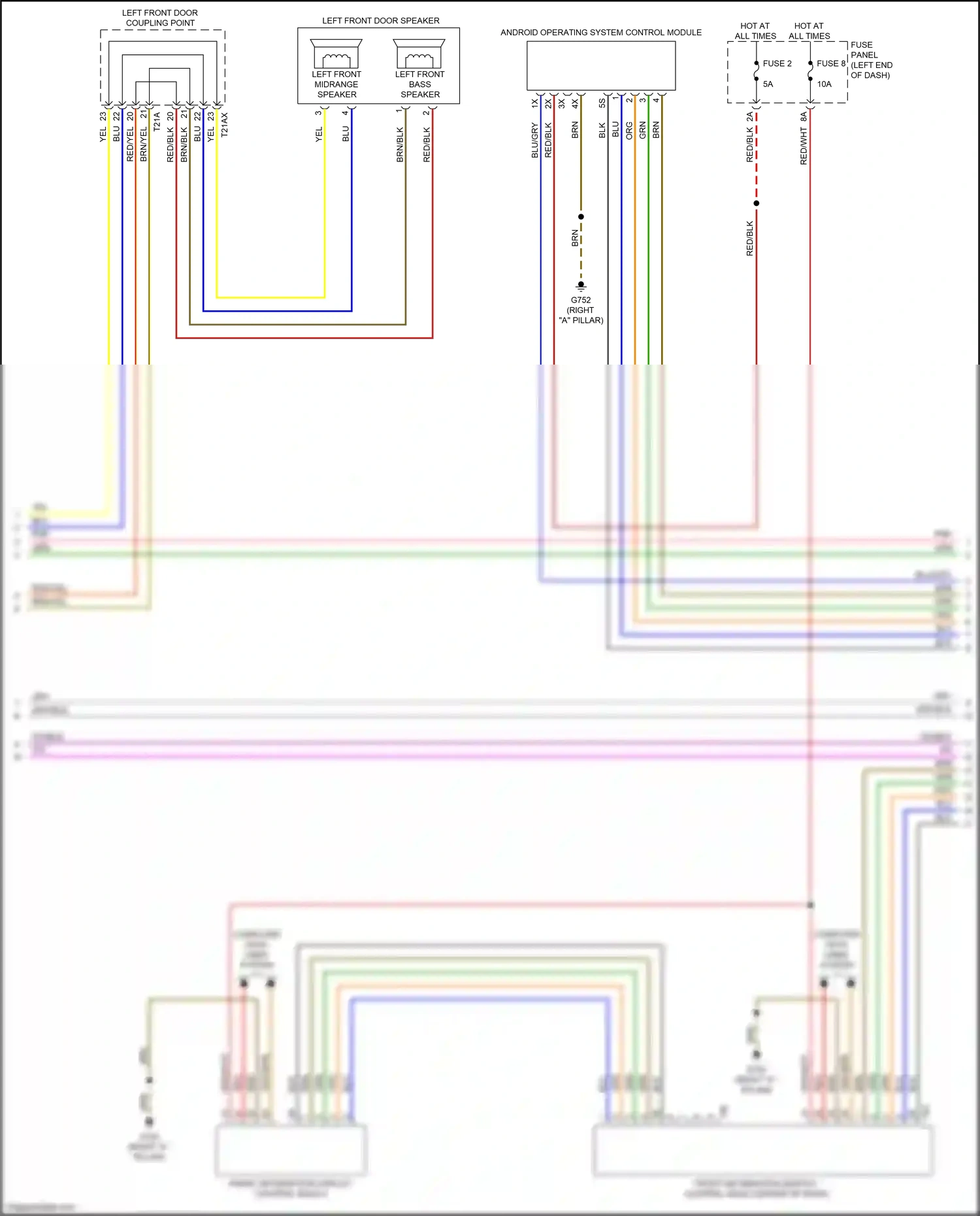 Audi Q7 4M facelift (2019-2024) android operating system control module wiring diagram  (3 of 8)