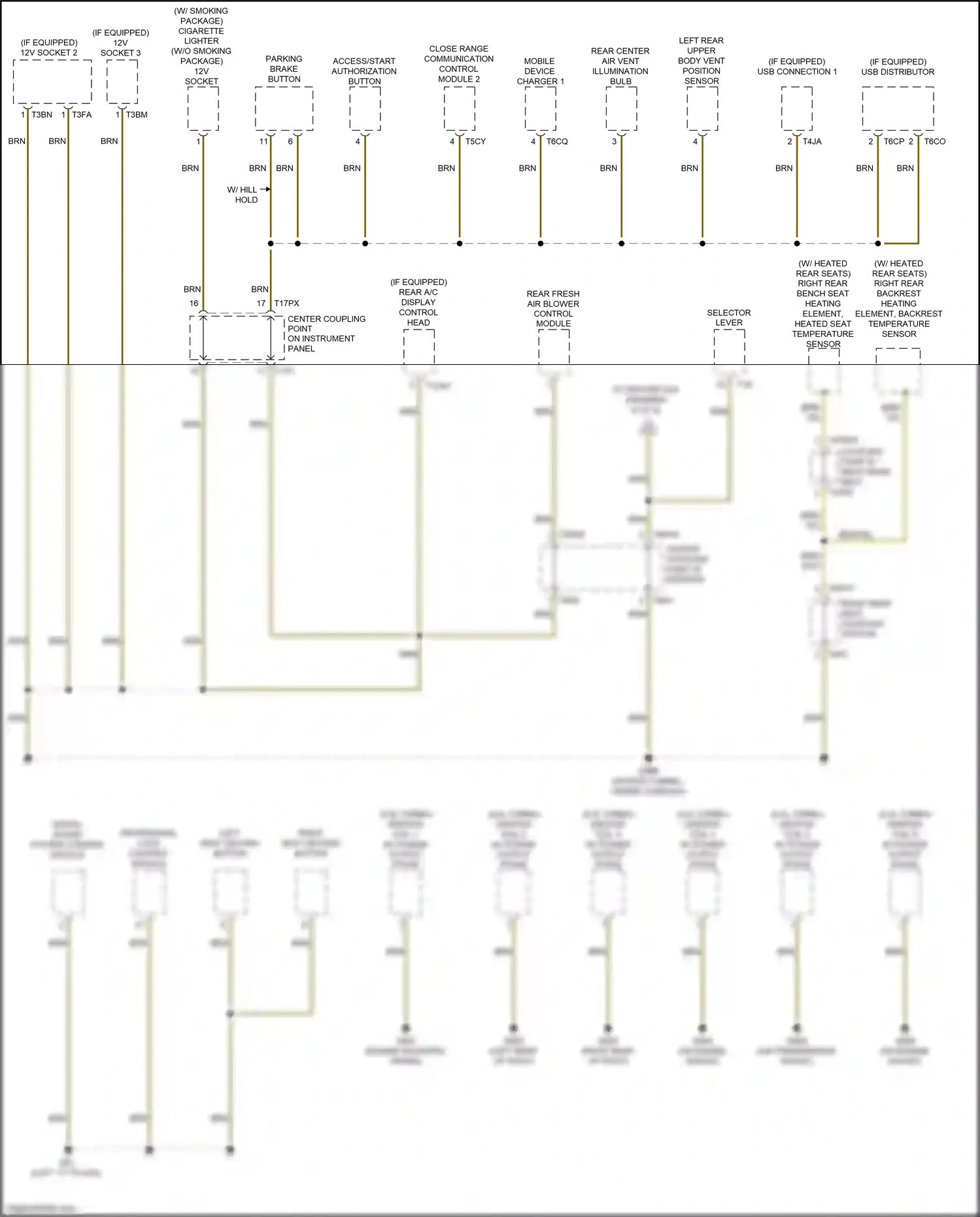 Audi Q7 4M facelift (2019-2024) close range communication control module 2 wiring diagram  (2 of 4)