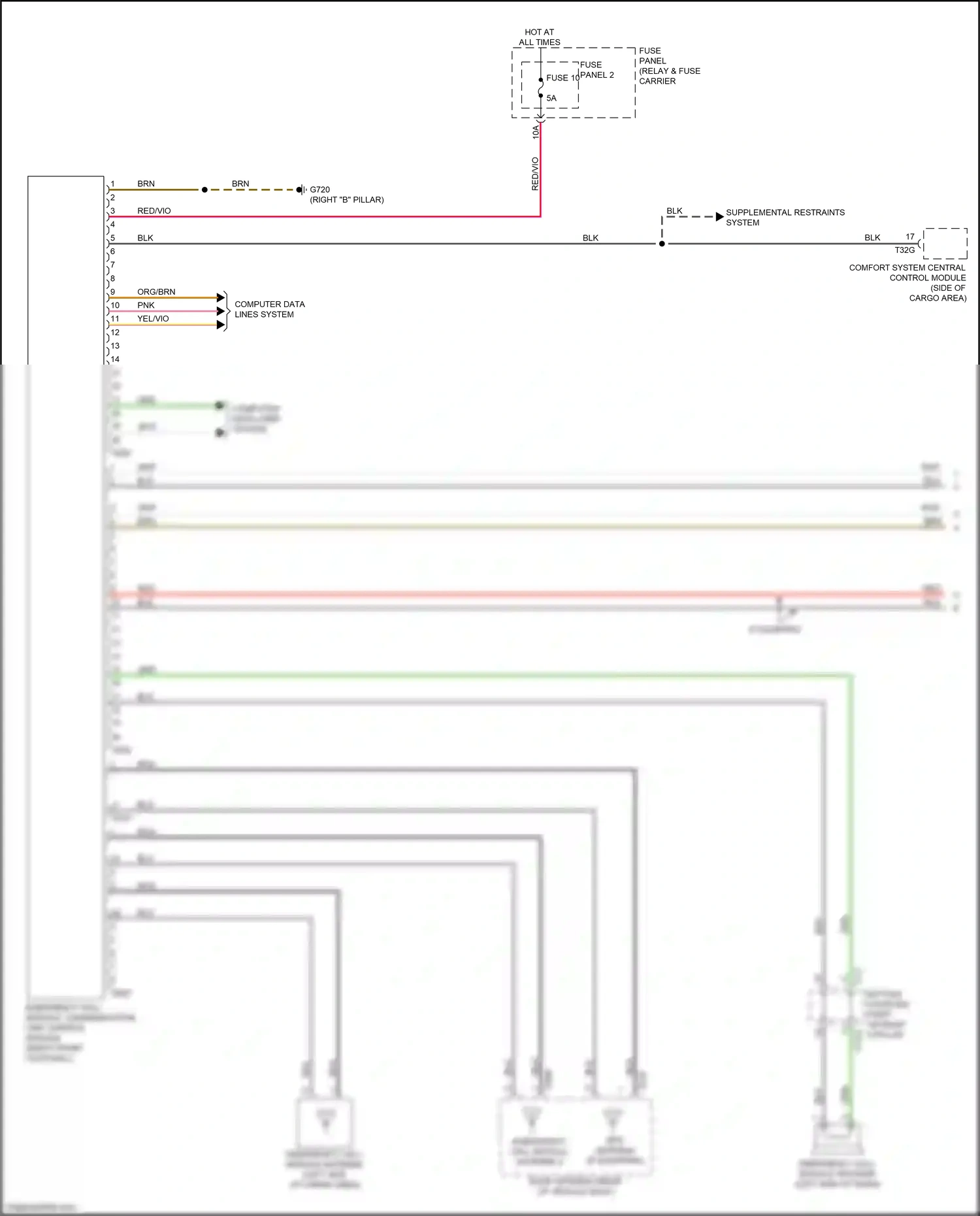Audi Q7 4M facelift (2019-2024) computer data lines system wiring diagram  (131 of 149)