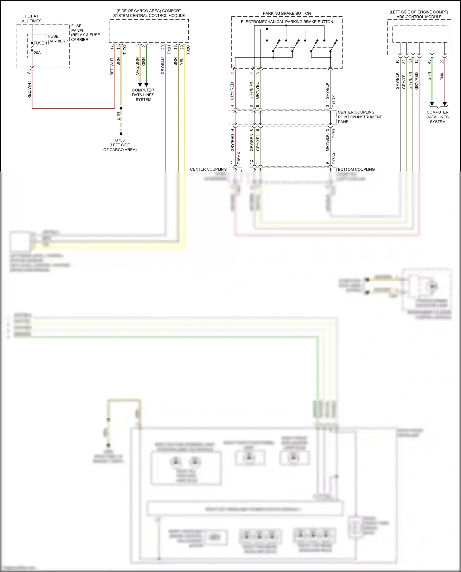 Audi Q7 4M facelift (2019-2024) computer data lines system wiring diagram  (90 of 149)