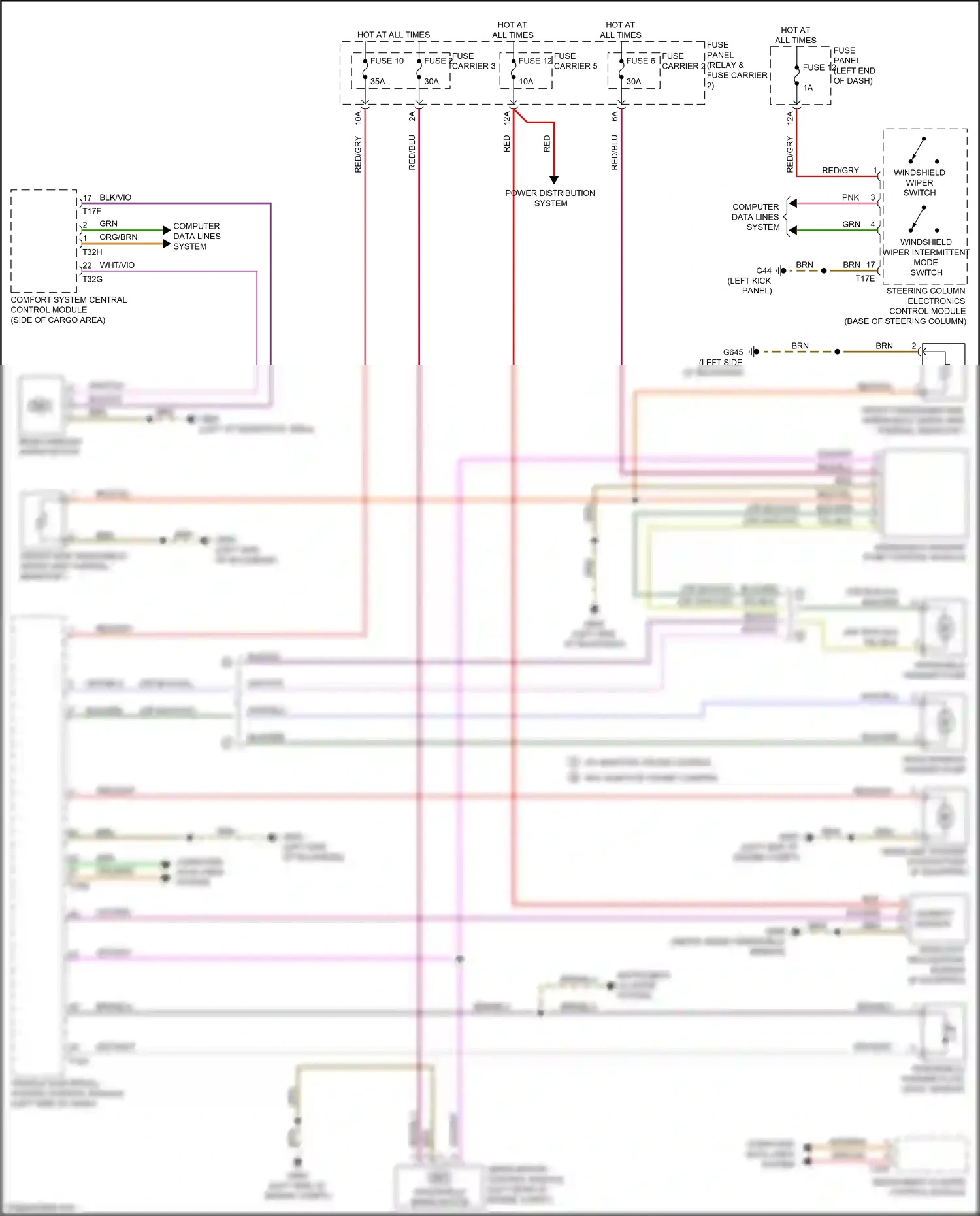 Audi Q7 4M facelift (2019-2024) computer data lines system wiring diagram  (50 of 149)