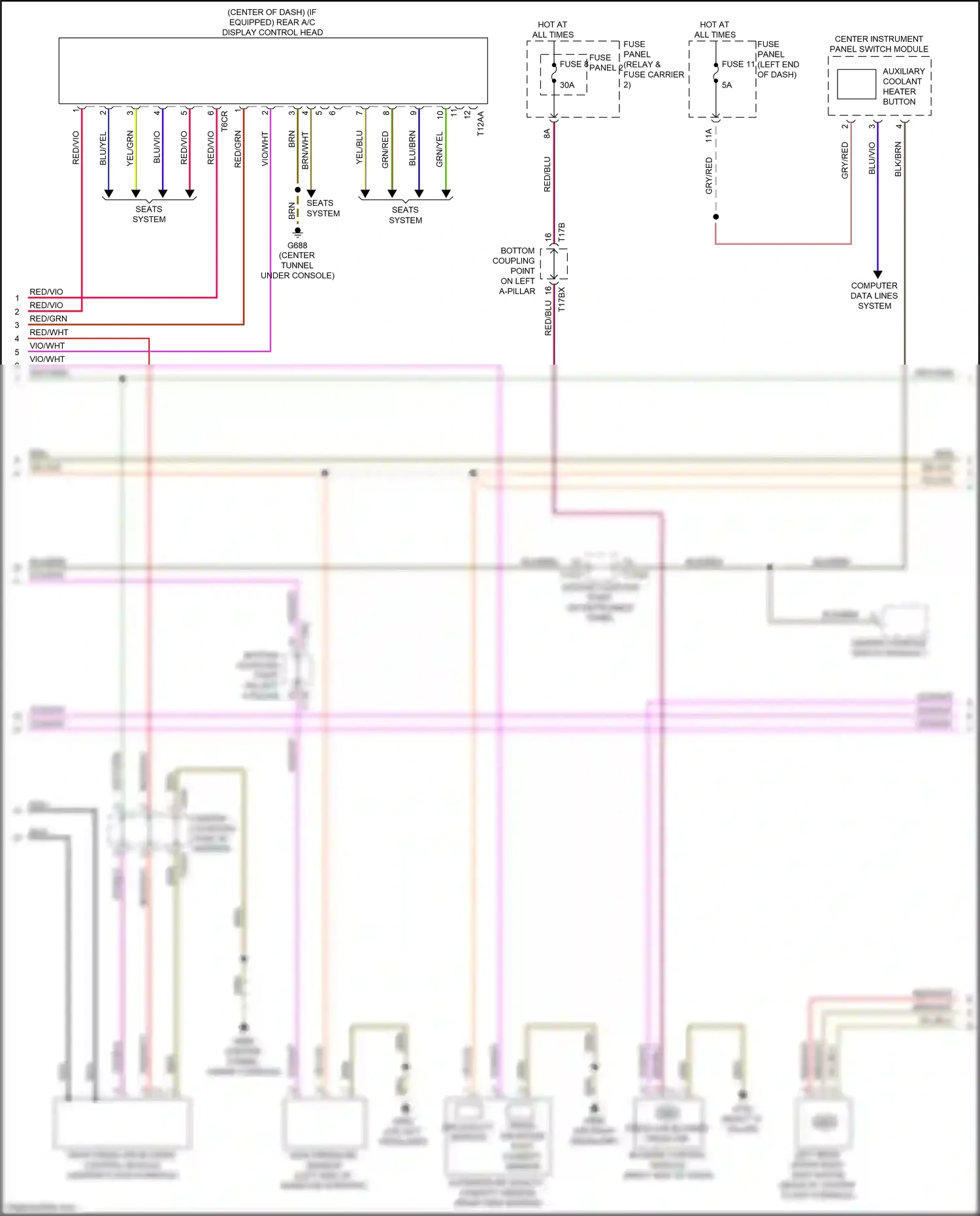Audi Q7 4M facelift (2019-2024) computer data lines system wiring diagram  (11 of 149)