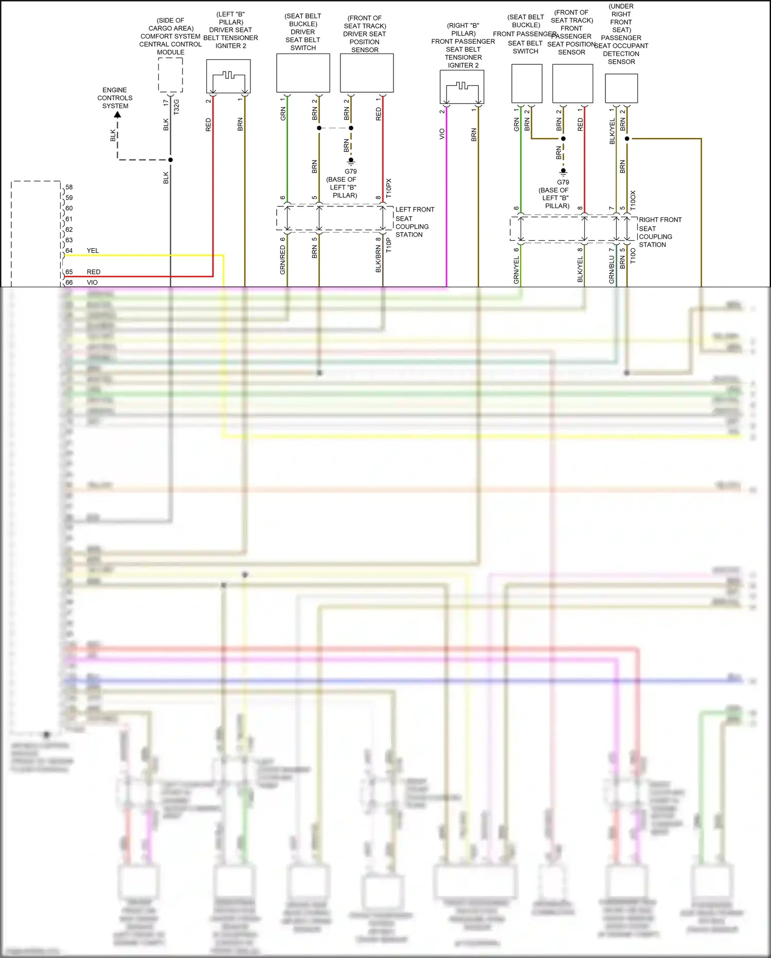 Audi Q7 4M facelift (2019-2024) engine controls system wiring diagram  (2 of 2)