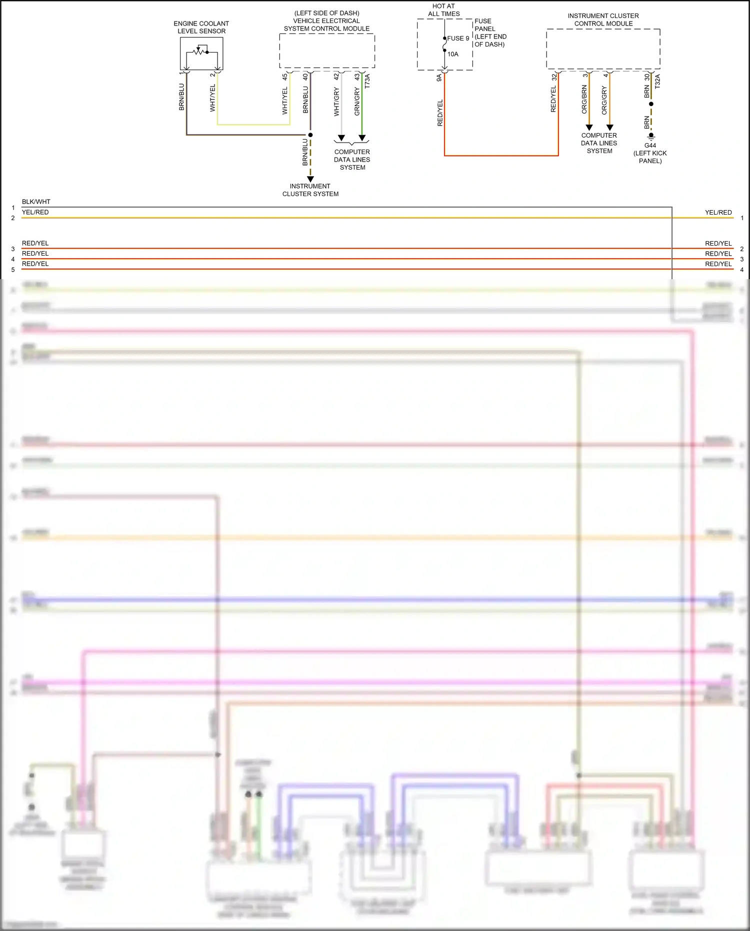 Audi Q7 4M facelift (2019-2024) engine coolant level sensor wiring diagram  (9 of 10)