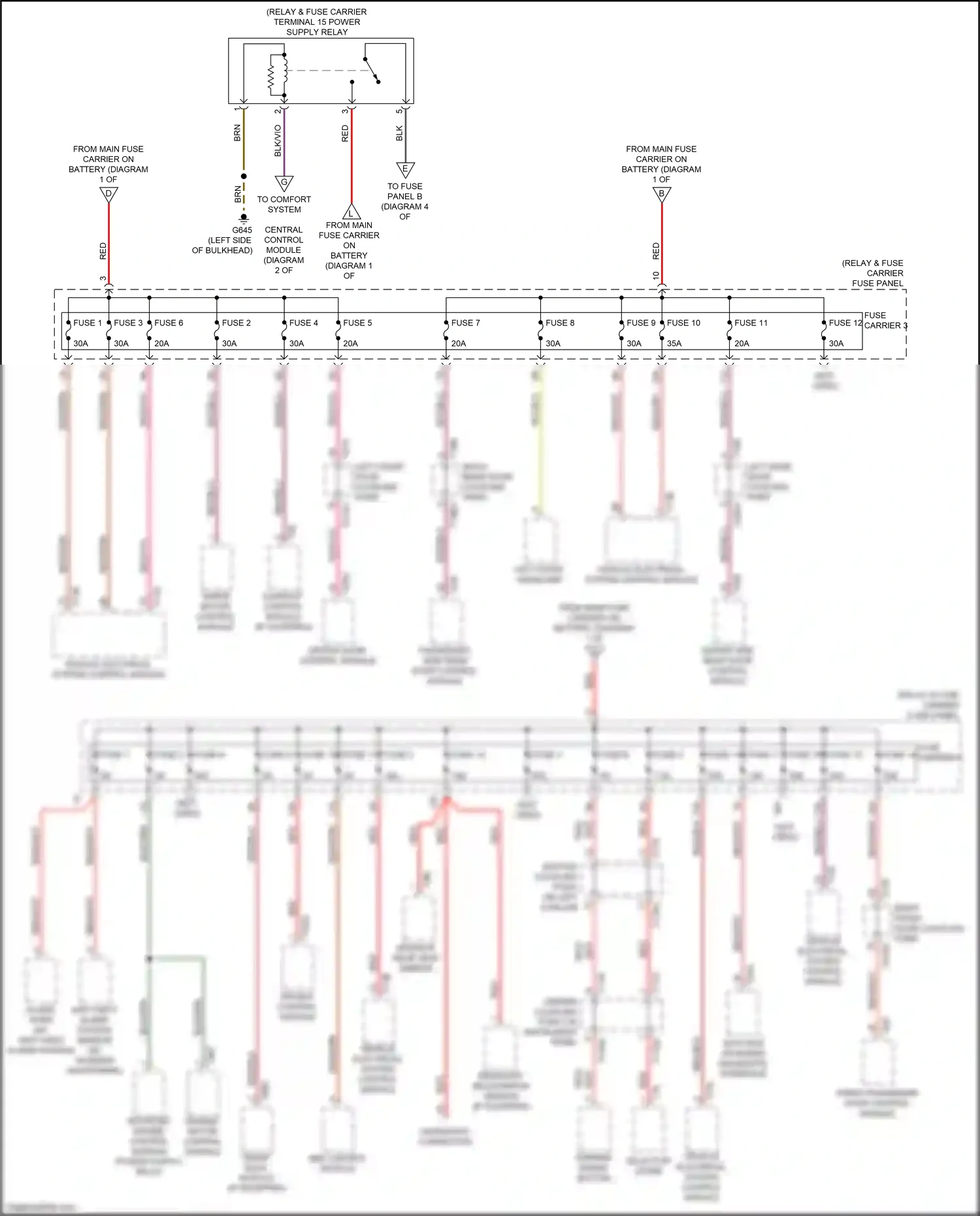 Audi Q7 4M facelift (2019-2024) engine/ motor control module wiring diagram  (1 of 1)