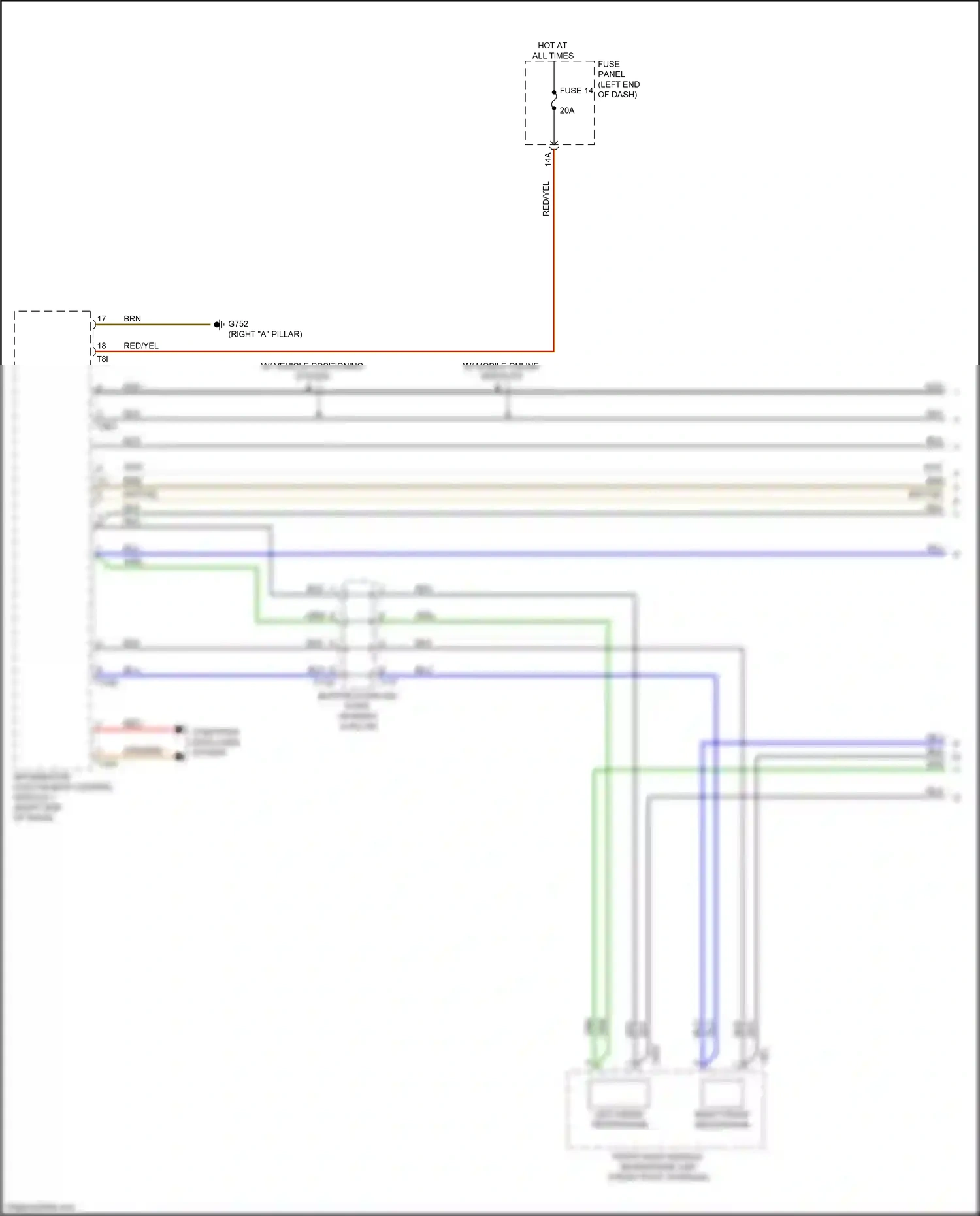 Audi Q7 4M facelift (2019-2024) information electronics control module 1 wiring diagram  (12 of 20)