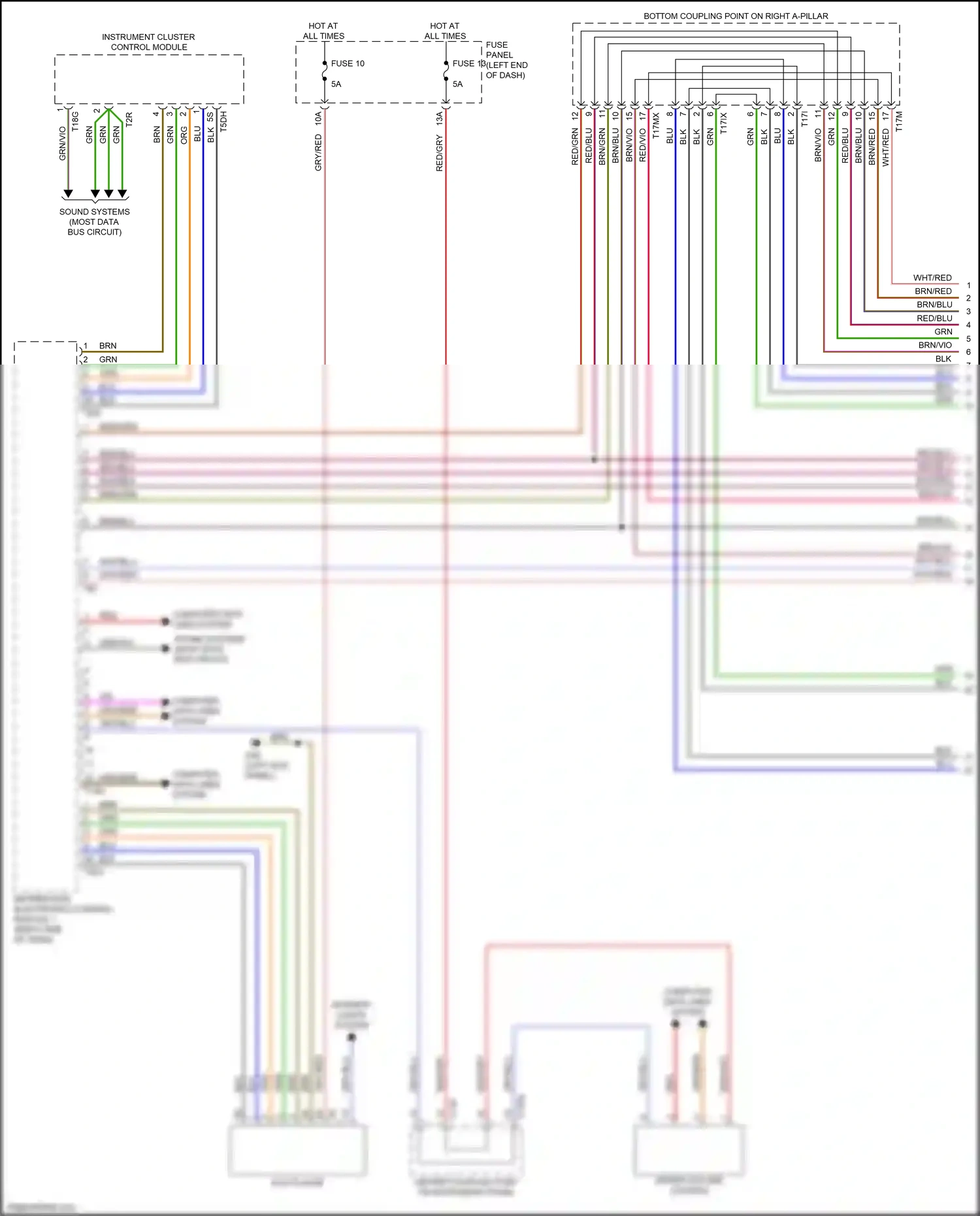 Audi Q7 4M facelift (2019-2024) information electronics control module 1 wiring diagram  (9 of 20)