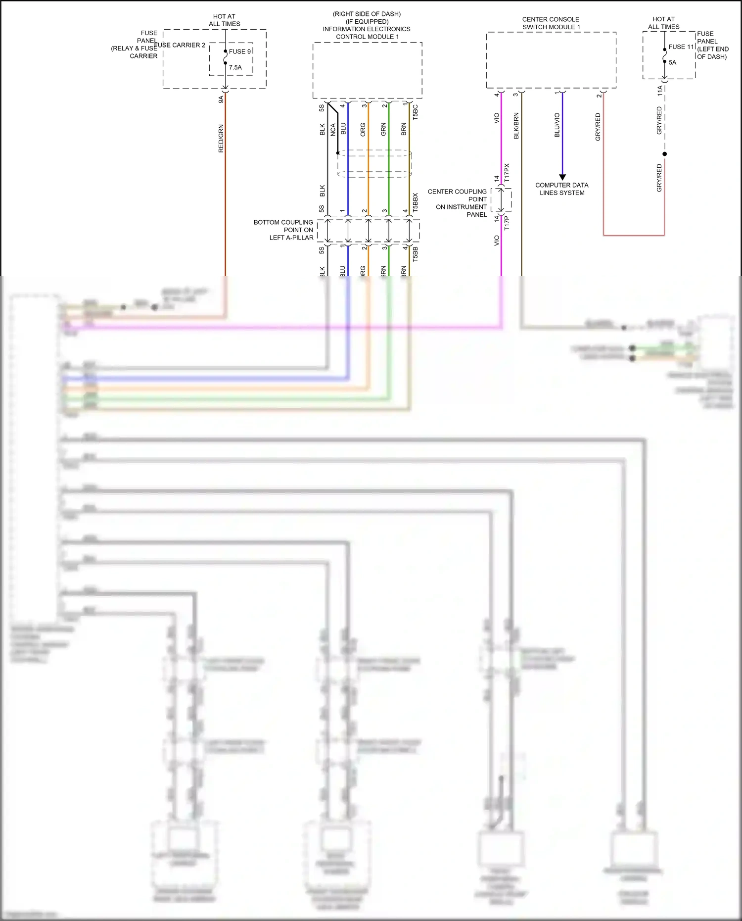 Audi Q7 4M facelift (2019-2024) information electronics control module 1 wiring diagram  (19 of 20)