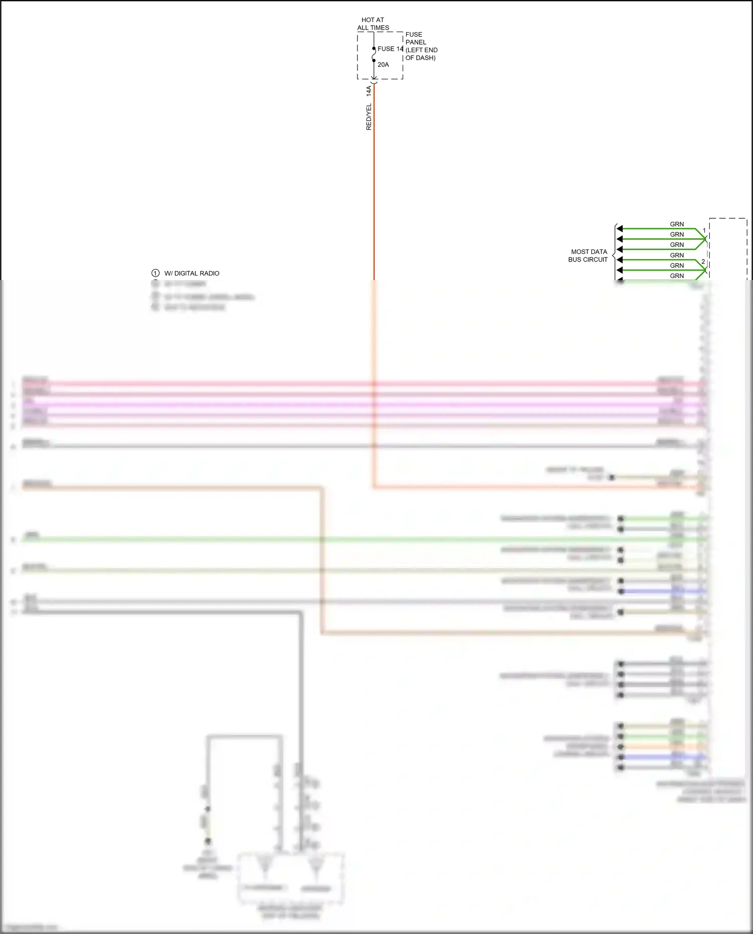 Audi Q7 4M facelift (2019-2024) information electronics control module 1 wiring diagram  (8 of 20)