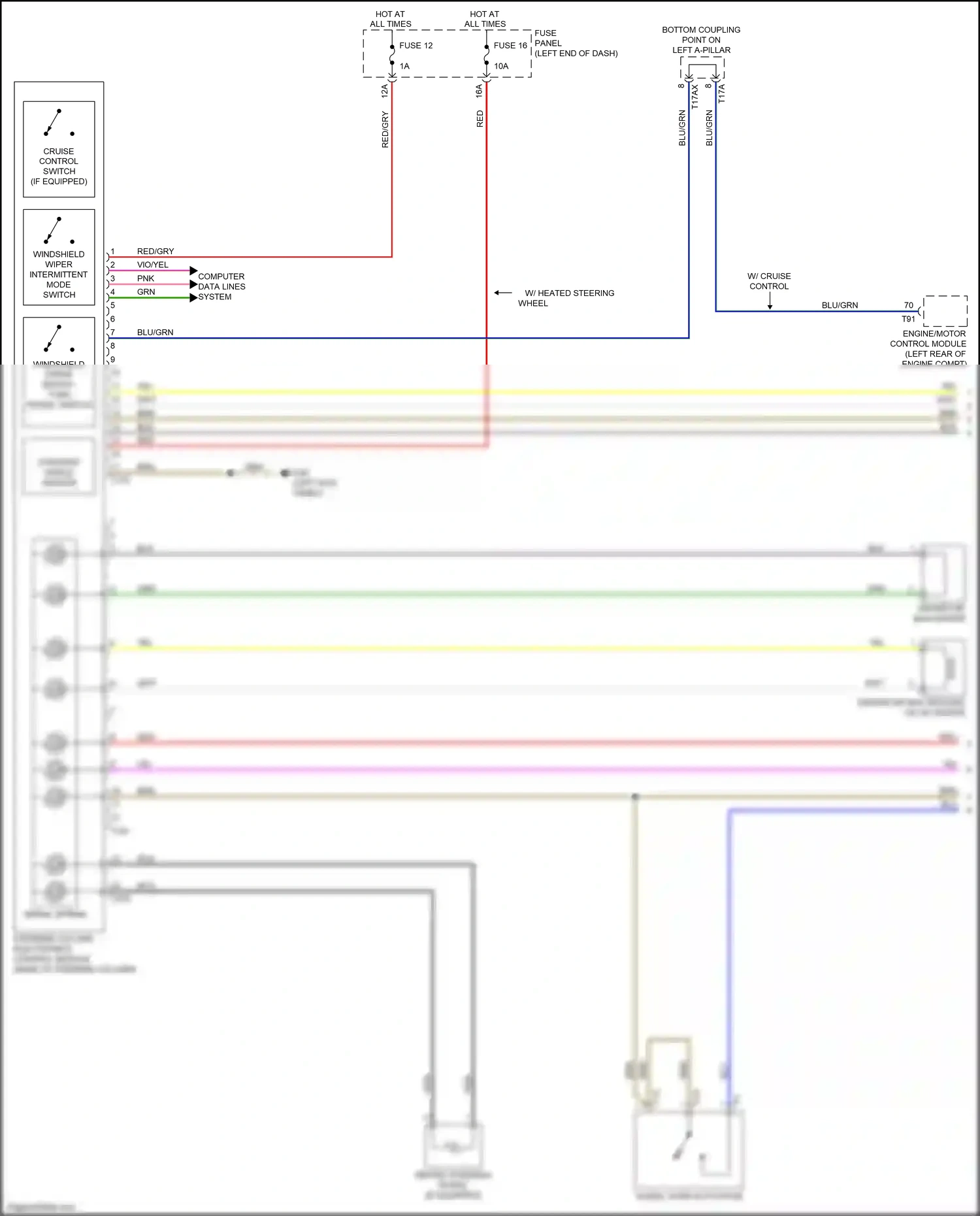 Audi Q7 4M facelift (2019-2024) steering column electronics control module wiring diagram  (9 of 13)