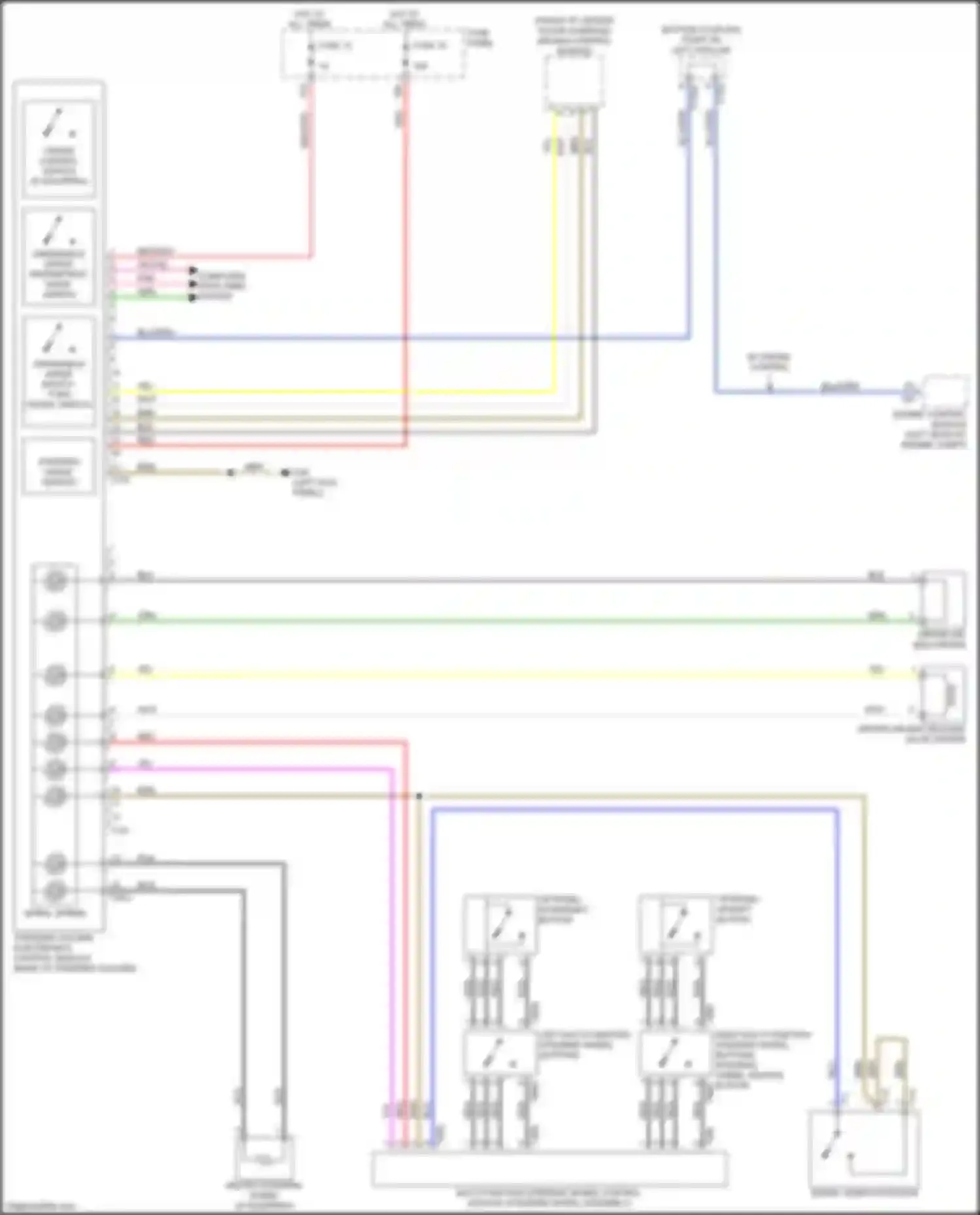 Q7 Audi 4M (2015-2020): Steering column electronic systems control module circuit