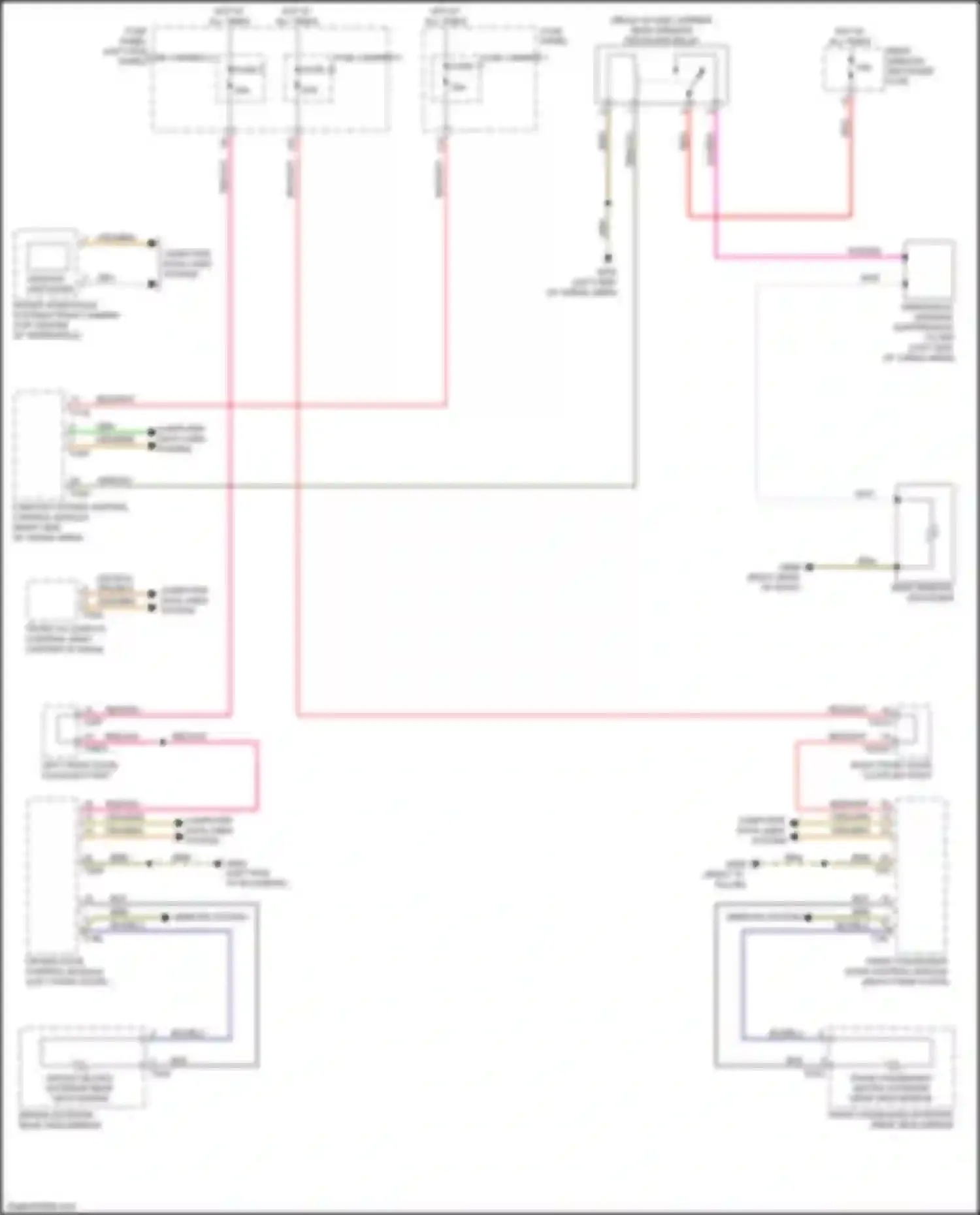 Q7 Audi 4M (2015-2020): Rear defogger & heated mirrors circuit