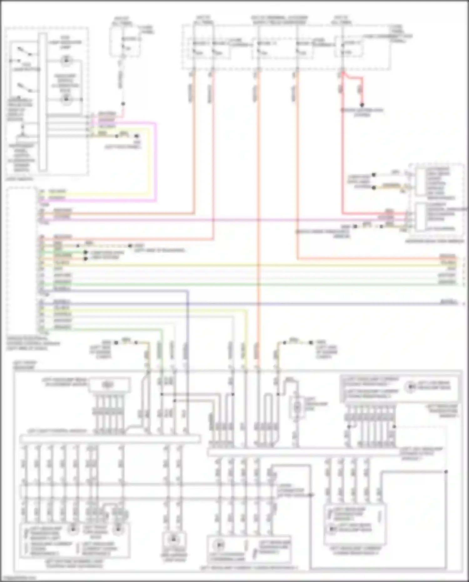 Q7 Audi 4M (2015-2020): Headlights circuit, w/o hid & matrix beam (1 of 2)
