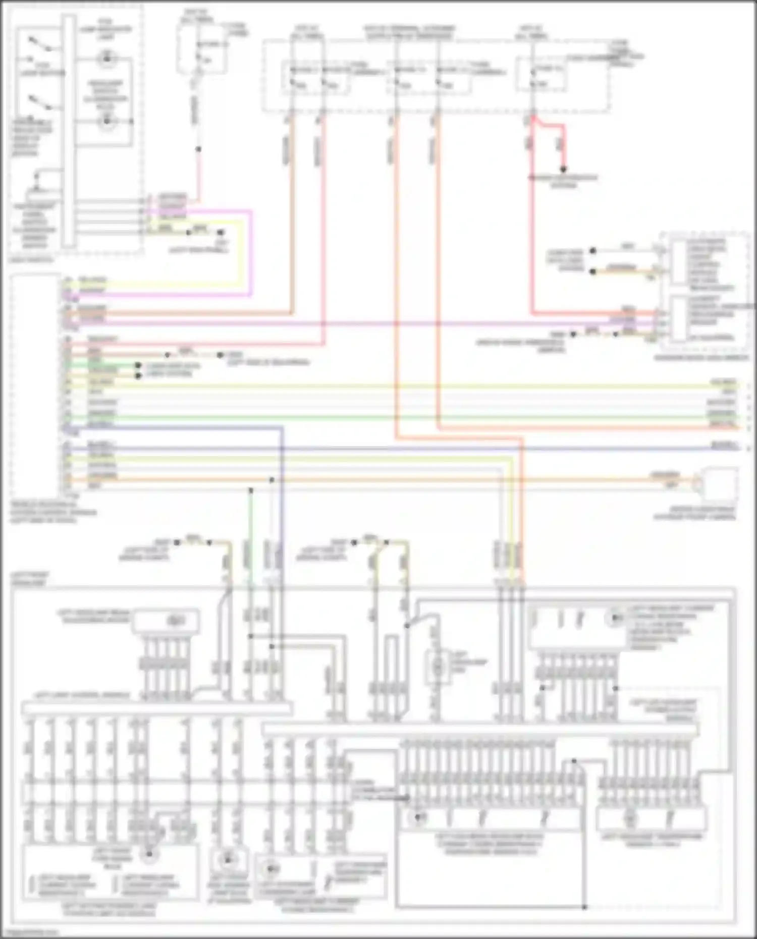 Q7 Audi 4M (2015-2020): Headlights circuit, w/o hid w/ matrix beam (1 of 2)