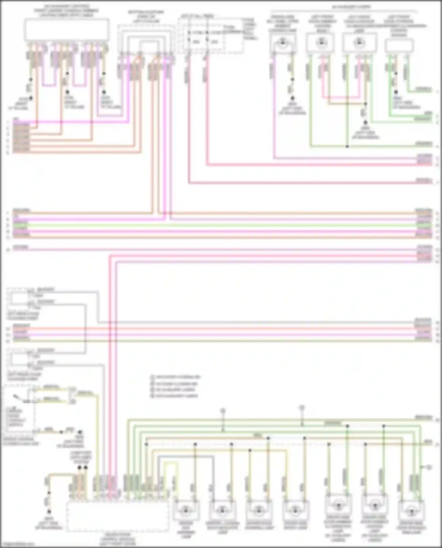 Q7 Audi 4M (2015-2020): Courtesy lamps circuit (2 of 6)