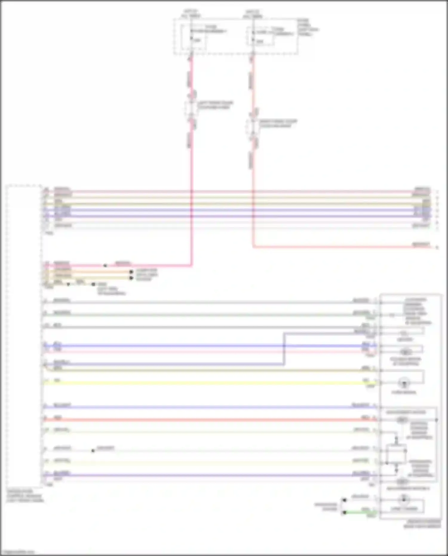 Q7 Audi 4M (2015-2020): Memory mirrors circuit (1 of 2)