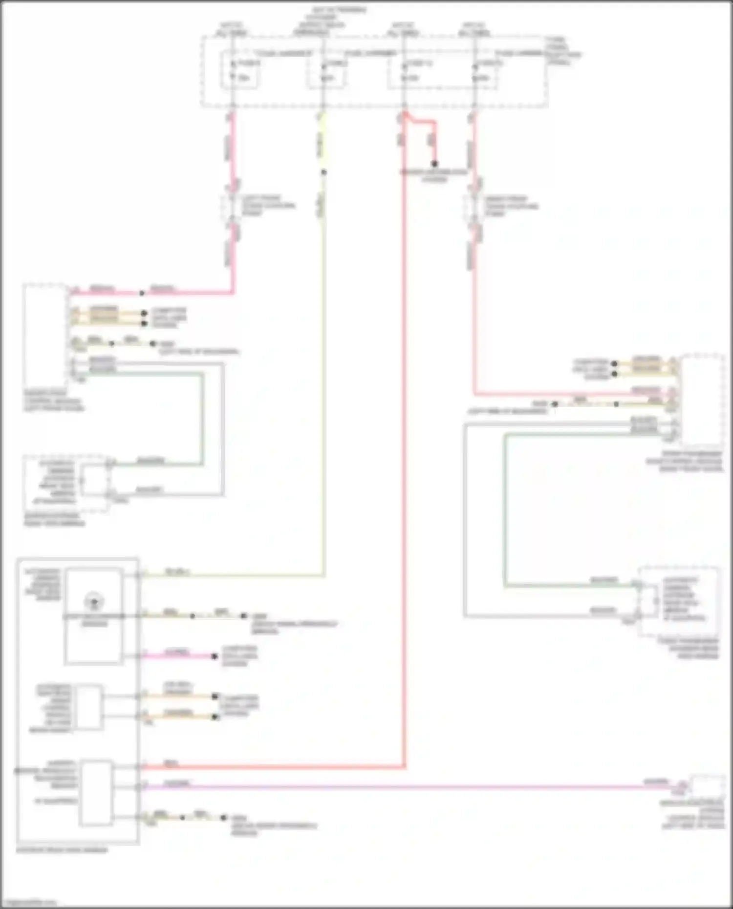 Q7 Audi 4M (2015-2020): Power mirrors circuit