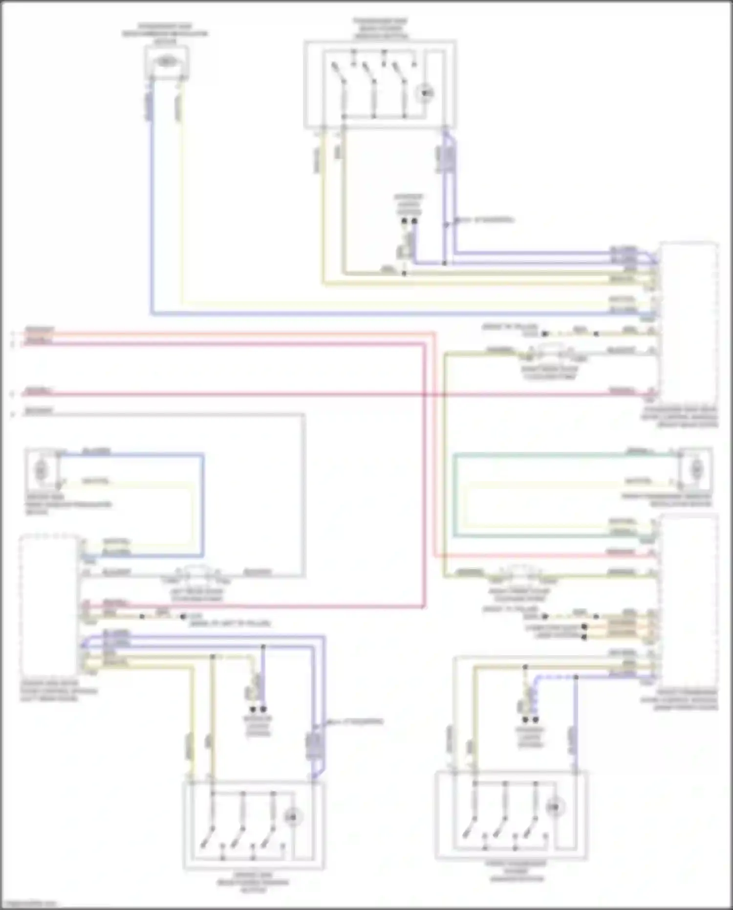 Q7 Audi 4M (2015-2020): Power windows circuit (2 of 2)