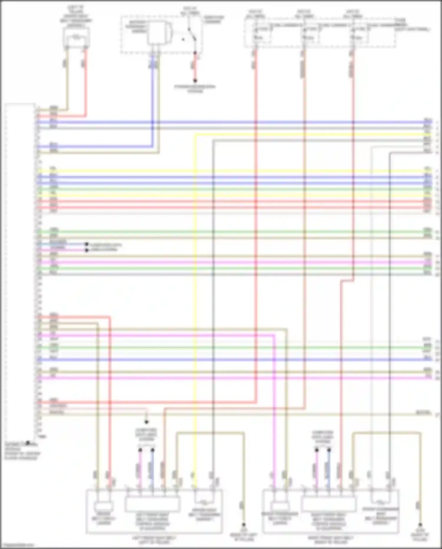 Wiring diagram air bag control module for Audi Q7 4M (2015-2020) (5 of 6)