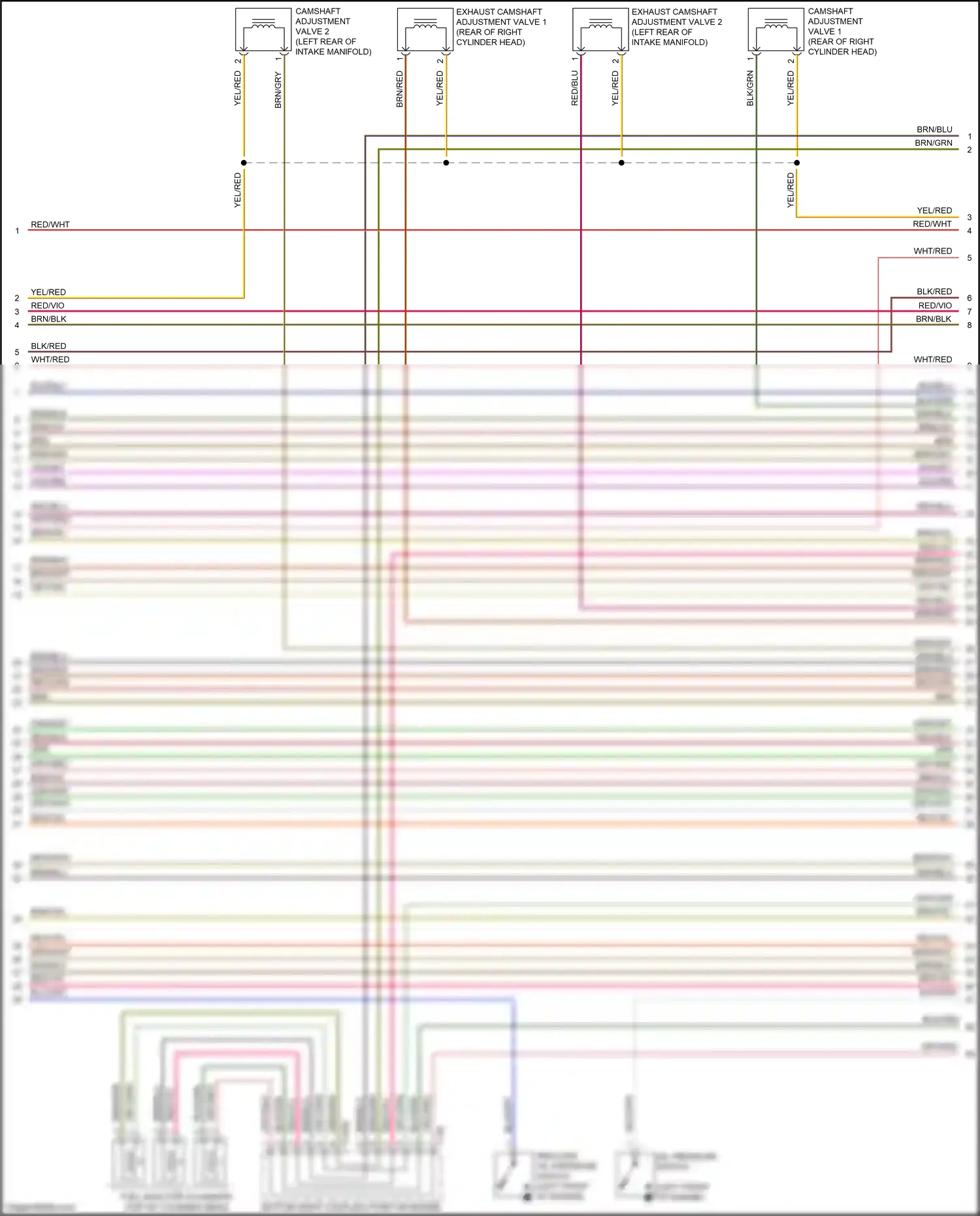 Audi Q7 4M (2015-2020) bottom right coupling point on engine wiring diagram  (3 of 4)