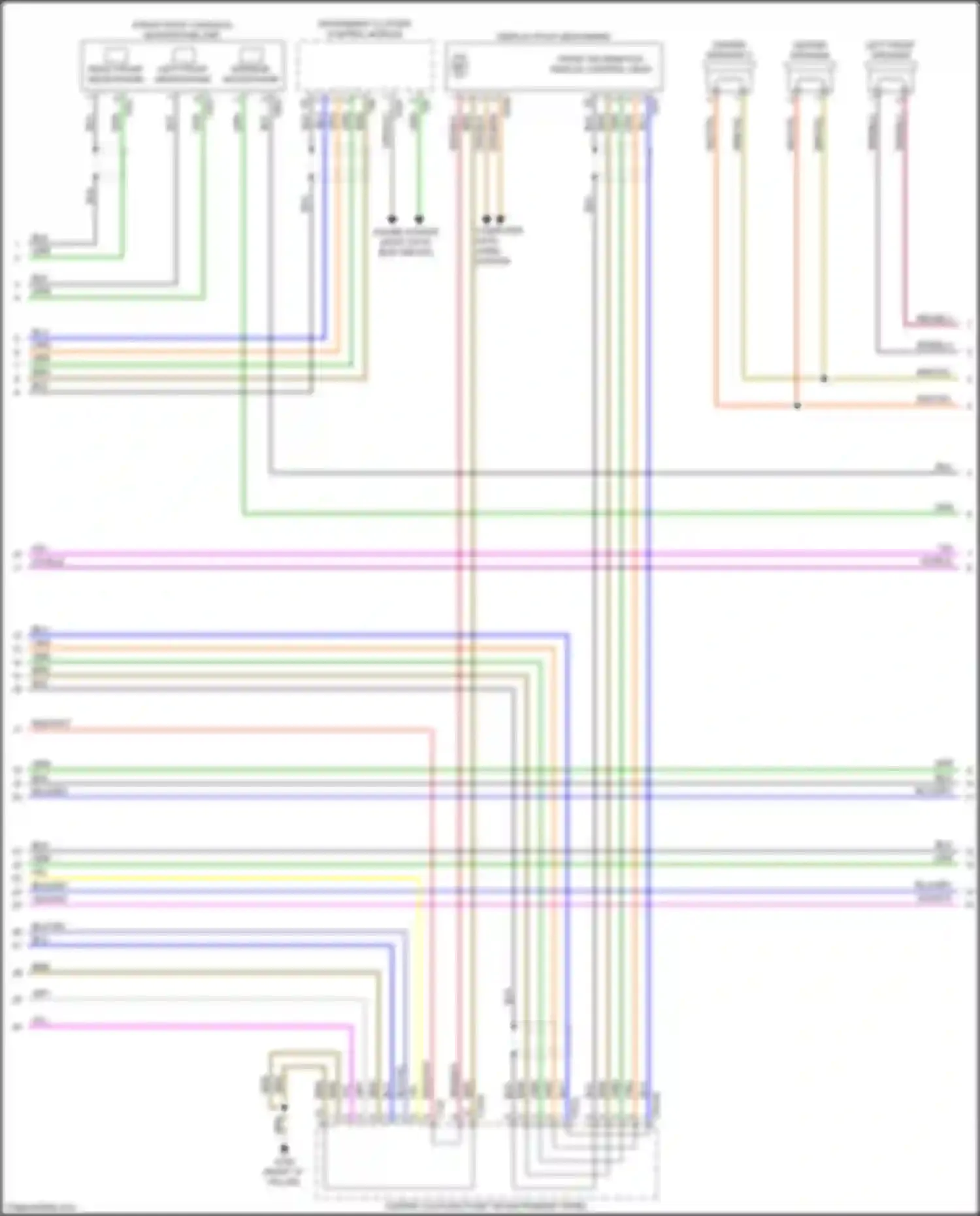 Wiring diagram center speaker for Audi Q7 4M (2015-2020) (1 of 5)