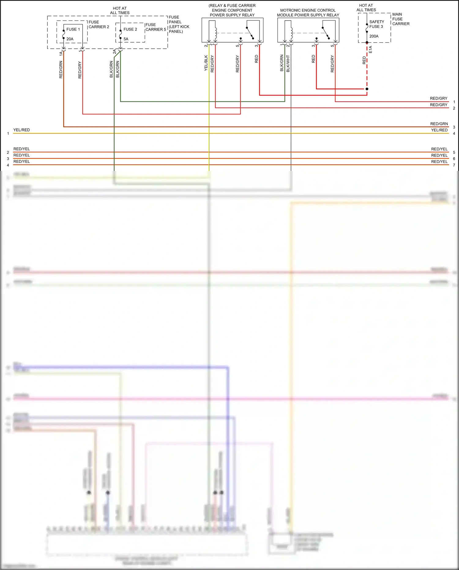Audi Q7 4M (2015-2020) control system wiring diagram  (1 of 1)
