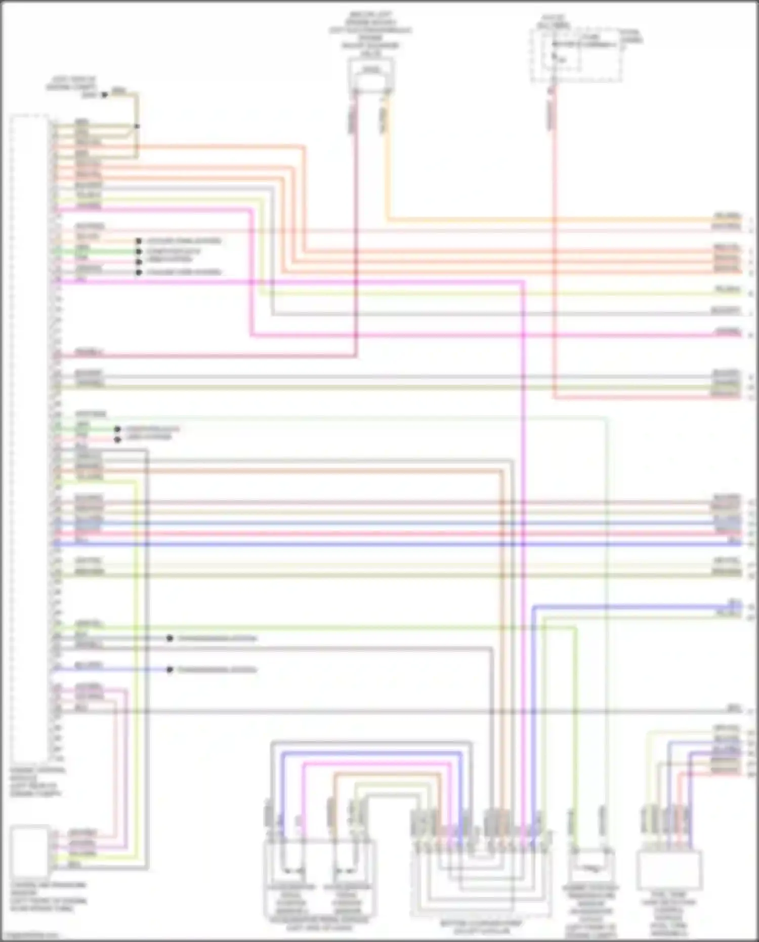 Wiring diagram cooling fans system for Audi Q7 4M (2015-2020) (1 of 4)