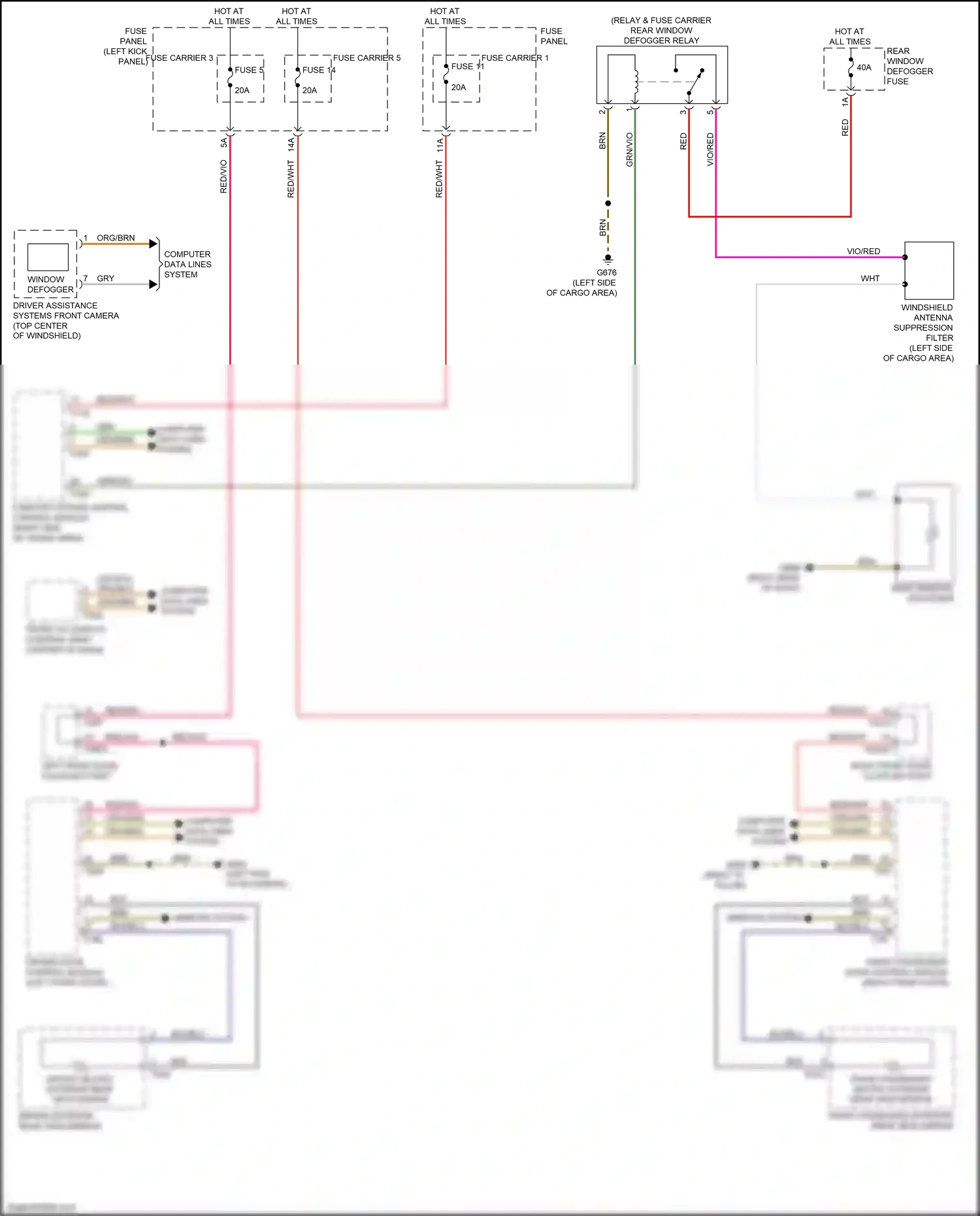 Audi Q7 4M (2015-2020) driver door control module wiring diagram  (12 of 13)