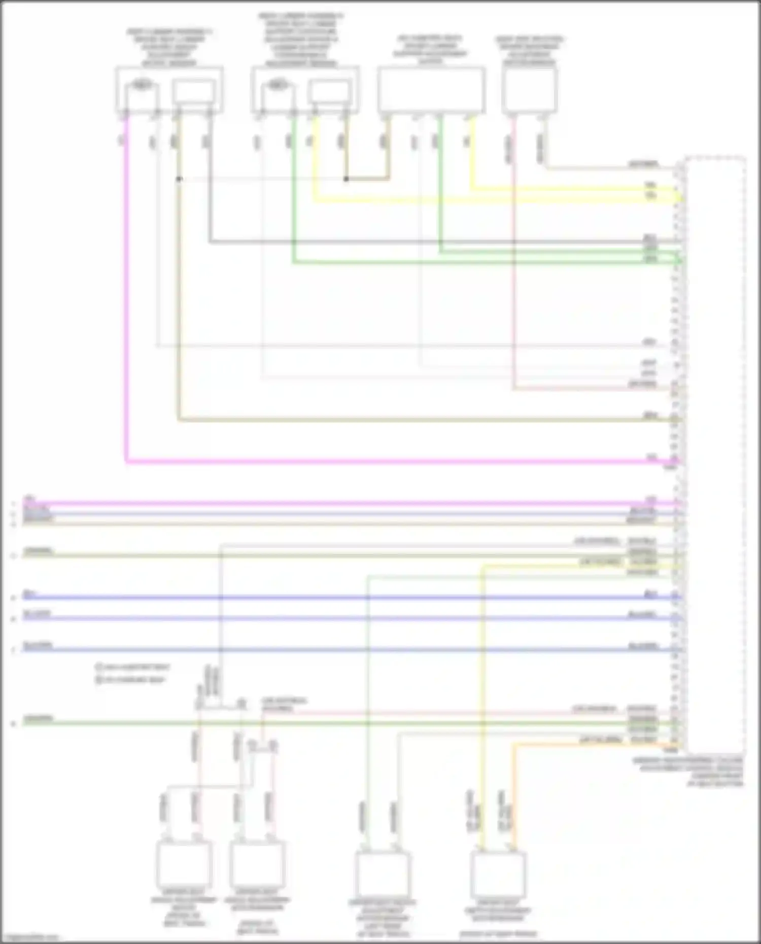 Wiring diagram driver seat angle adjustment motor for Audi Q7 4M (2015-2020) (1 of 1)