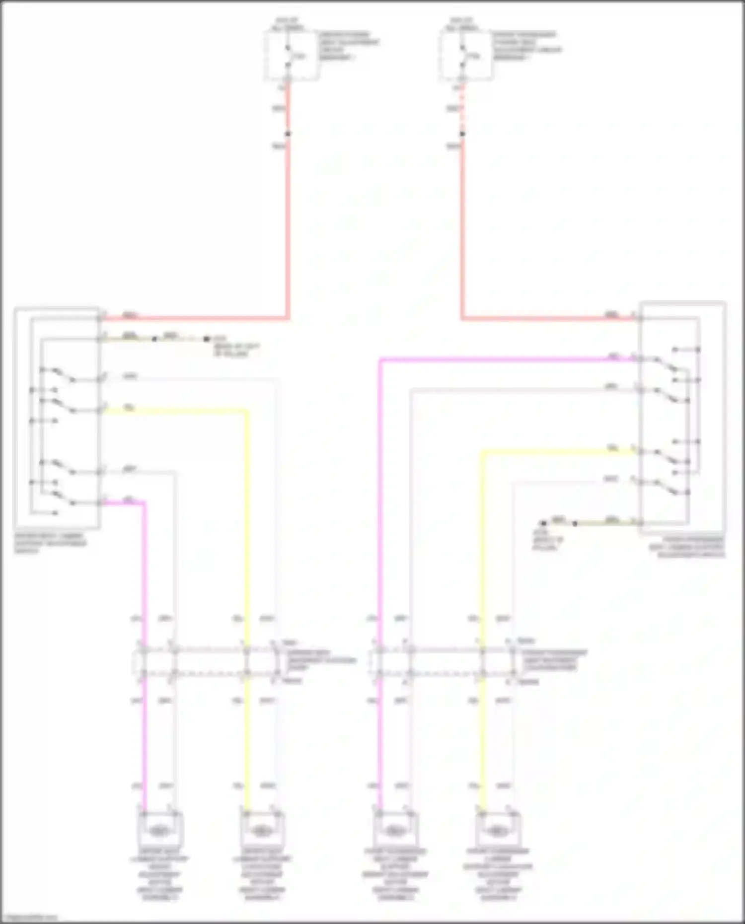 Wiring diagram driver seat lumbar support adjustment switch for Audi Q7 4M (2015-2020) (2 of 2)