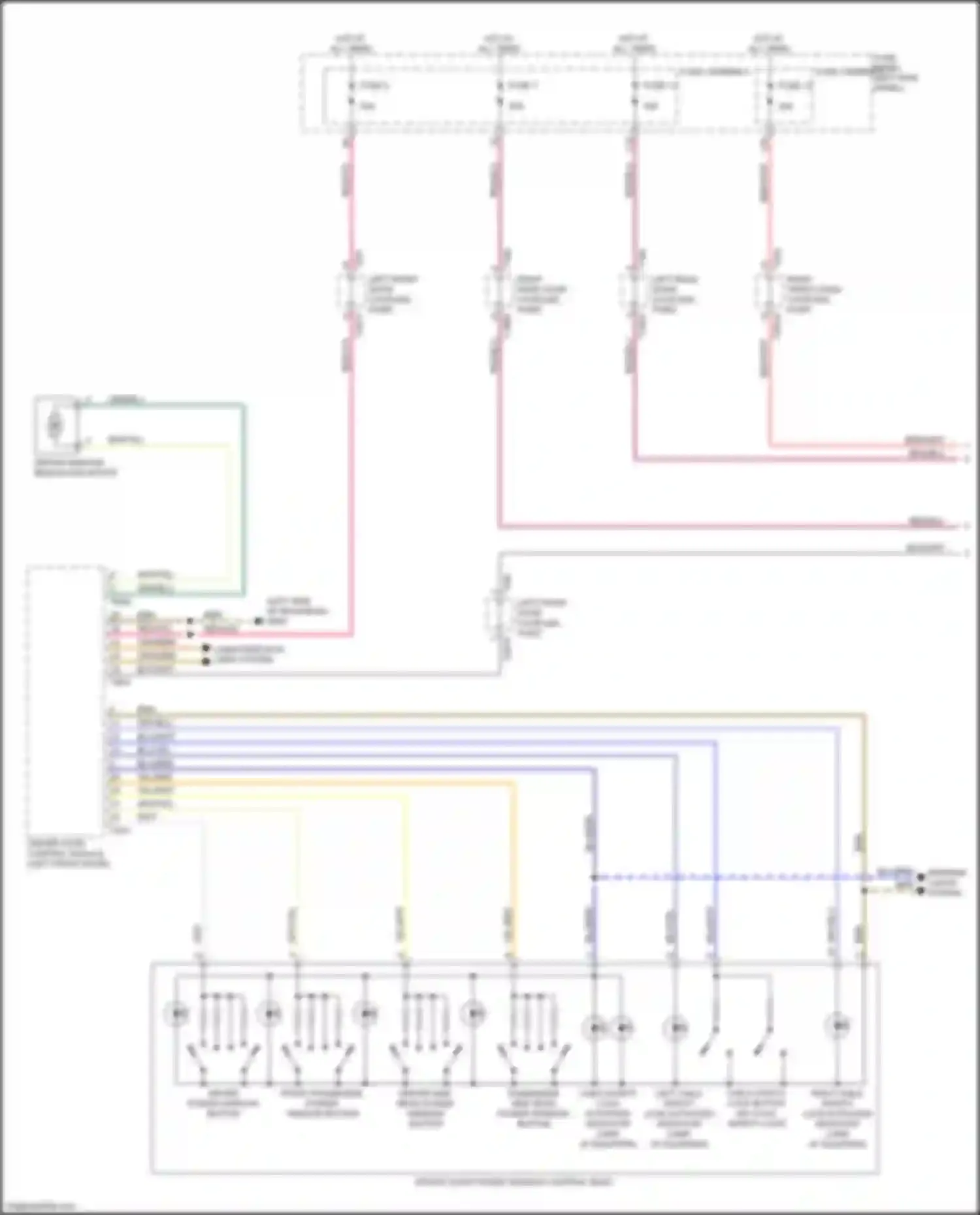 Wiring diagram driver window regulator motor for Audi Q7 4M (2015-2020) (1 of 1)