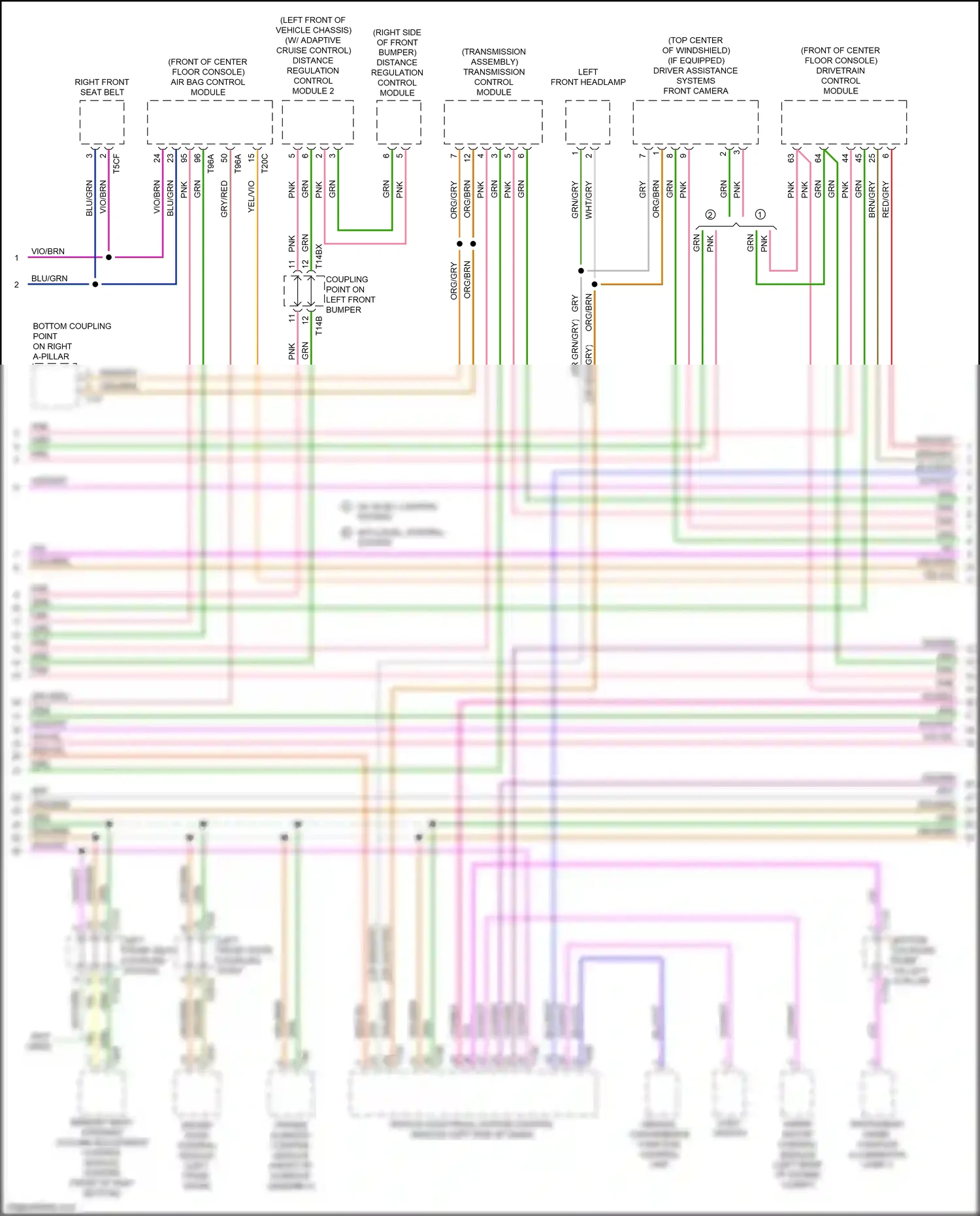 Audi Q7 4M (2015-2020) driving, convenience function control unit wiring diagram  (1 of 1)