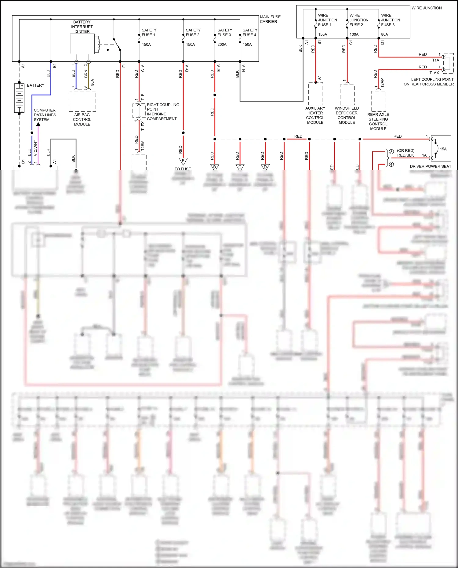 Audi Q7 4M (2015-2020) electronic steering column lock control module wiring diagram  (4 of 5)