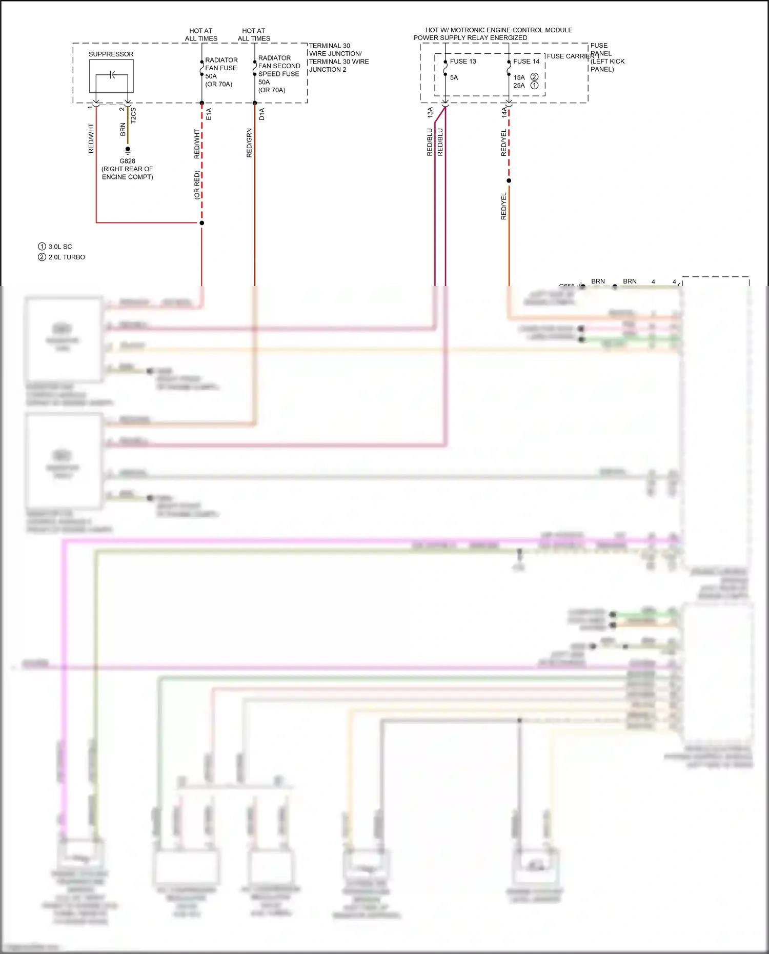 Audi Q7 4M (2015-2020) engine coolant temperature sensor wiring diagram  (3 of 7)