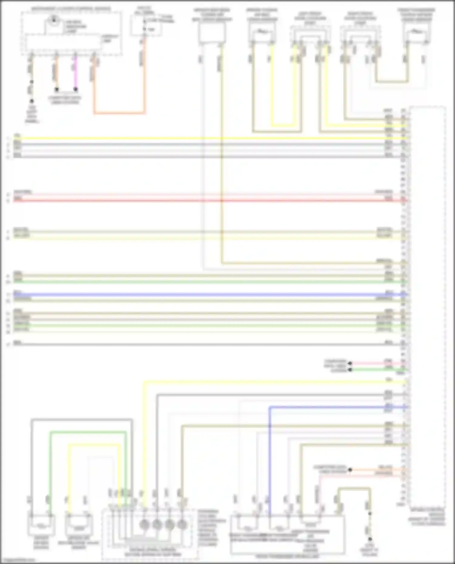 Wiring diagram front passenger air bag unit for Audi Q7 4M (2015-2020) (2 of 2)