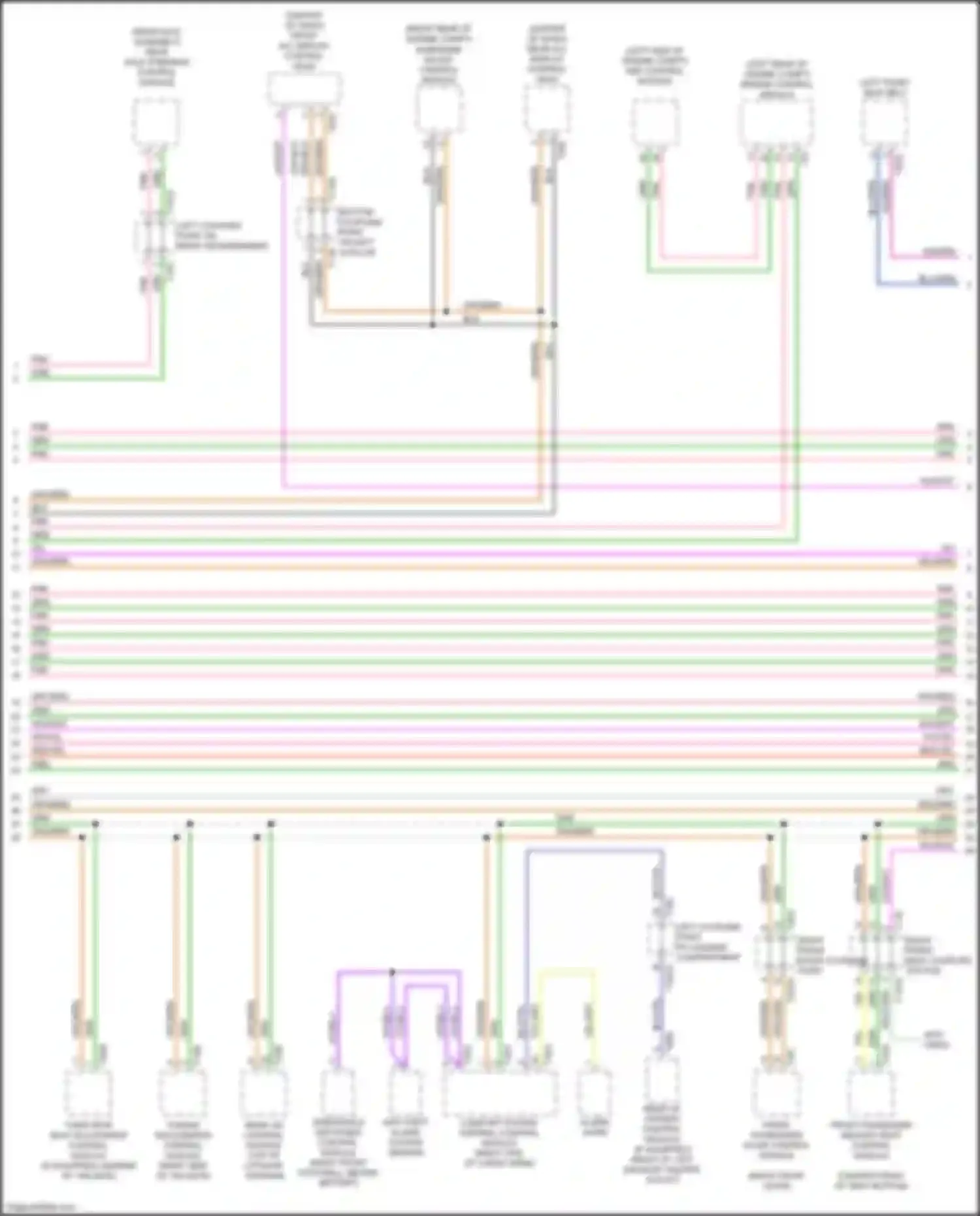 Wiring diagram front passenger door control module for Audi Q7 4M (2015-2020) (2 of 13)