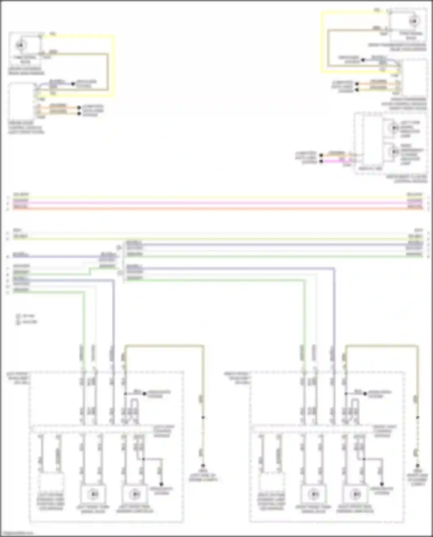 Wiring diagram front passenger's exterior rear view mirror for Audi Q7 4M (2015-2020) (1 of 1)
