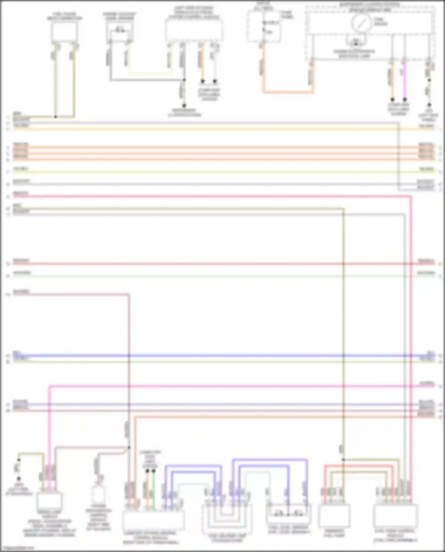 Wiring diagram fuel gauge for Audi Q7 4M (2015-2020) (2 of 3)