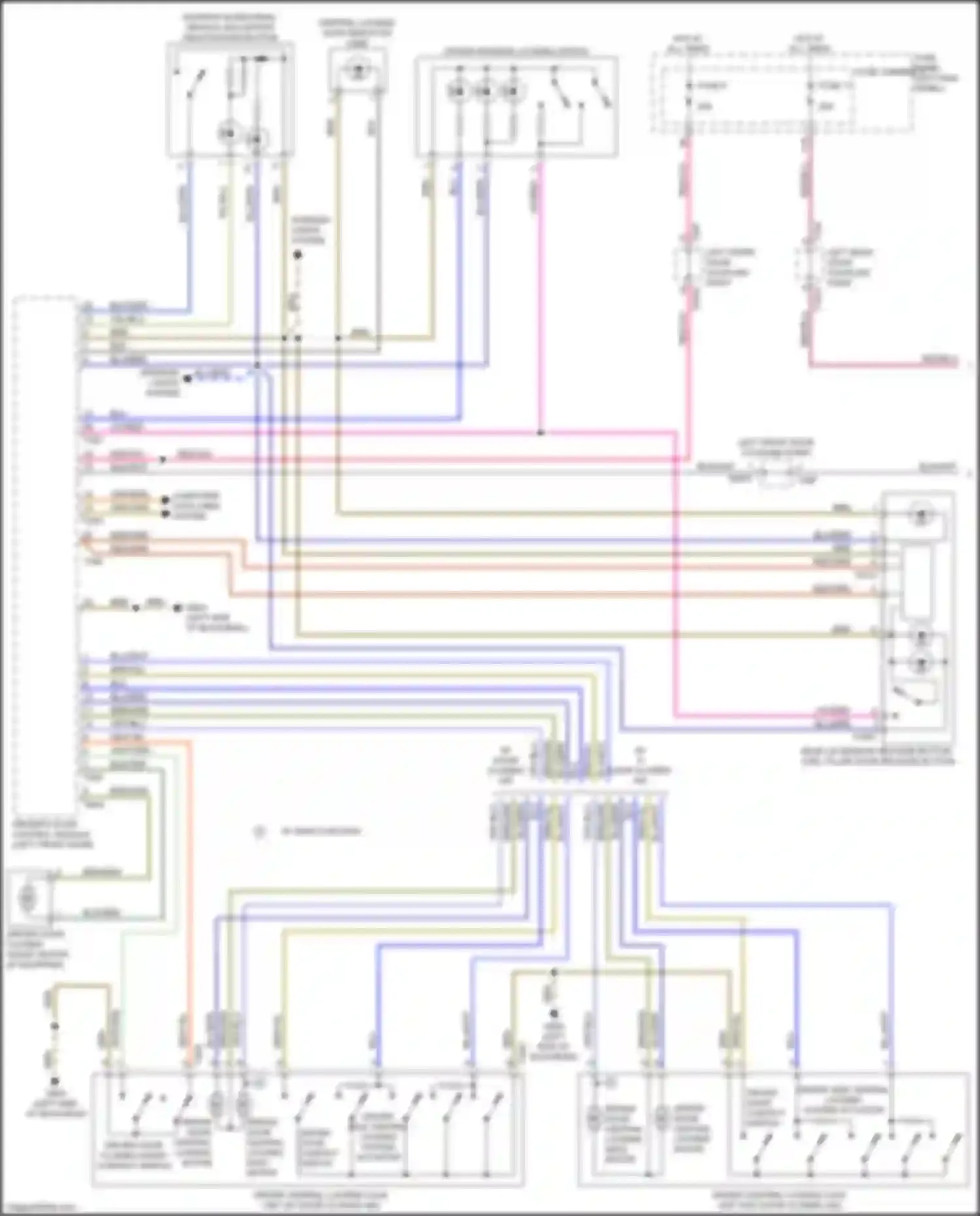 Wiring diagram interior monitoring, vehicle inclination deactivation button for Audi Q7 4M (2015-2020) (1 of 3)
