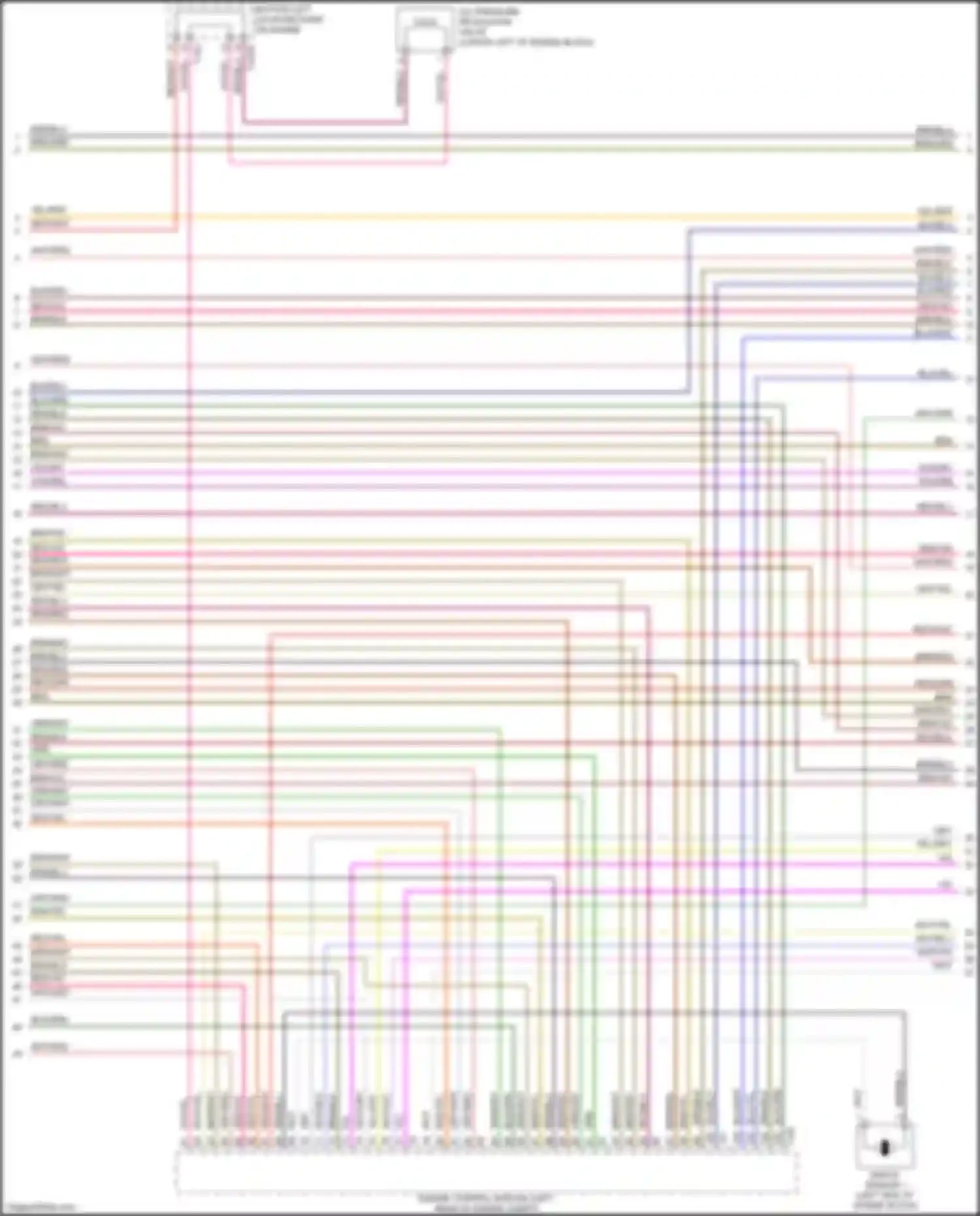 Wiring diagram knock sensor 1 for Audi Q7 4M (2015-2020) (2 of 2)