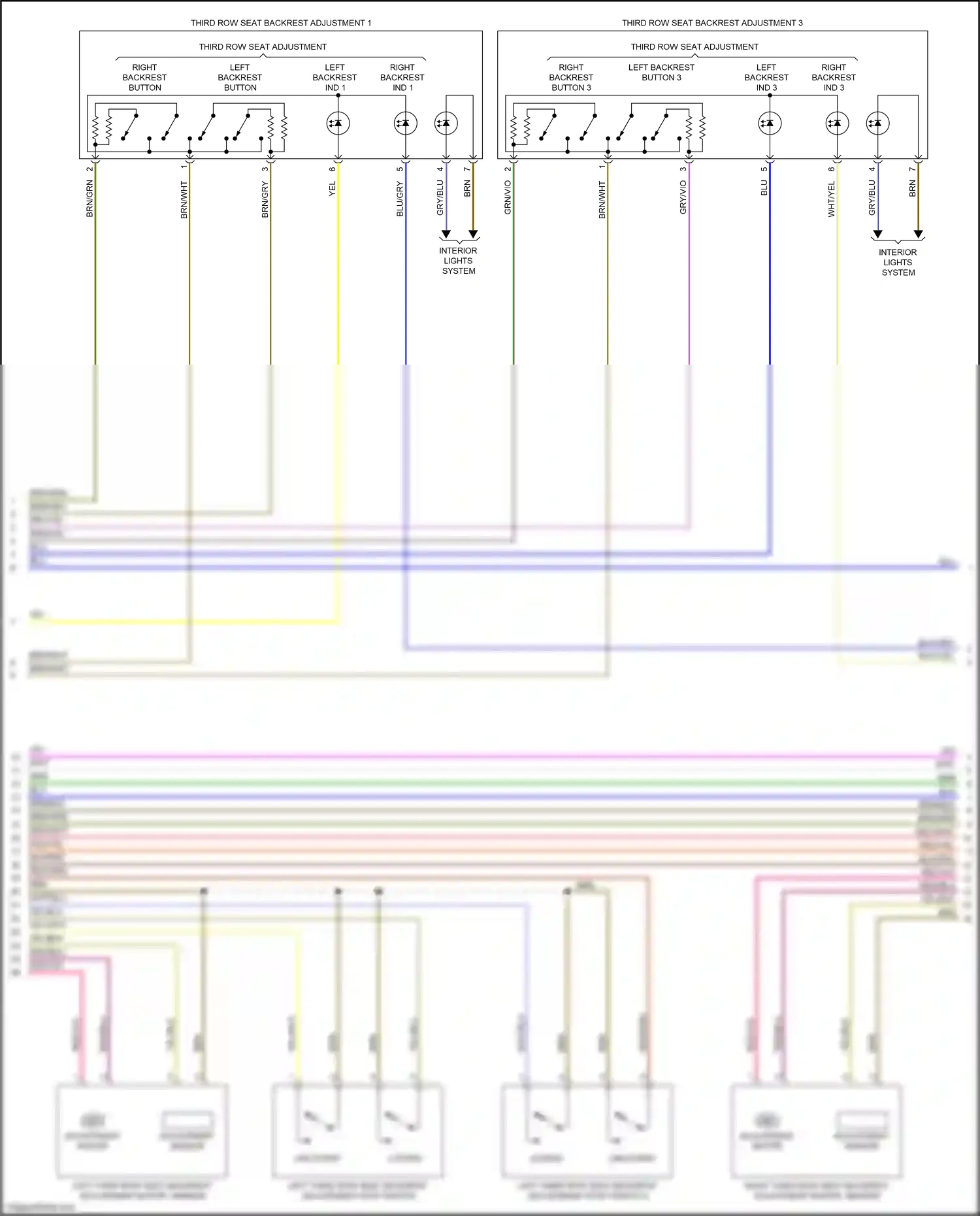 Audi Q7 4M (2015-2020) left backrest button wiring diagram  (1 of 1)