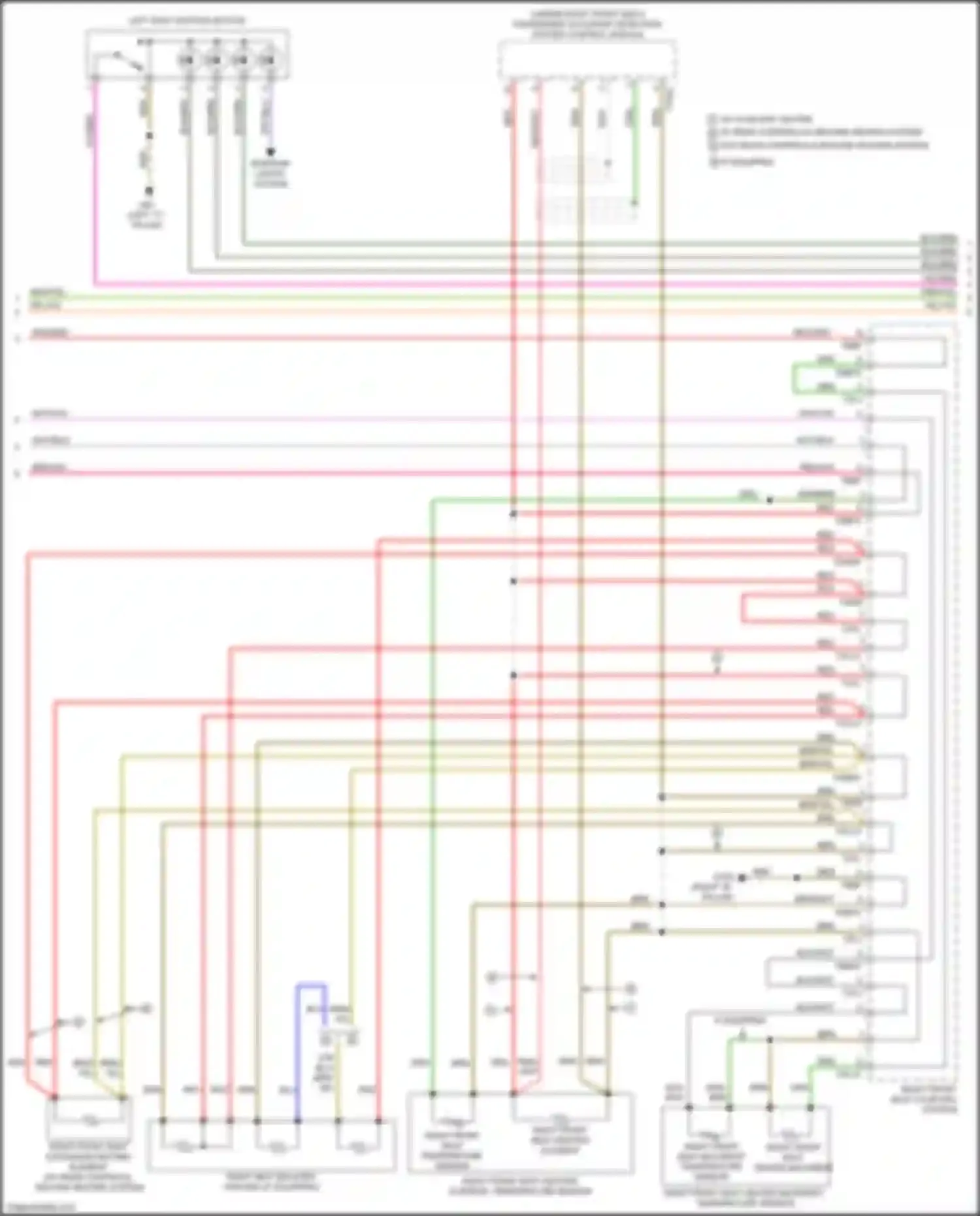 Wiring diagram left "c" pillar) for Audi Q7 4M (2015-2020) (3 of 8)