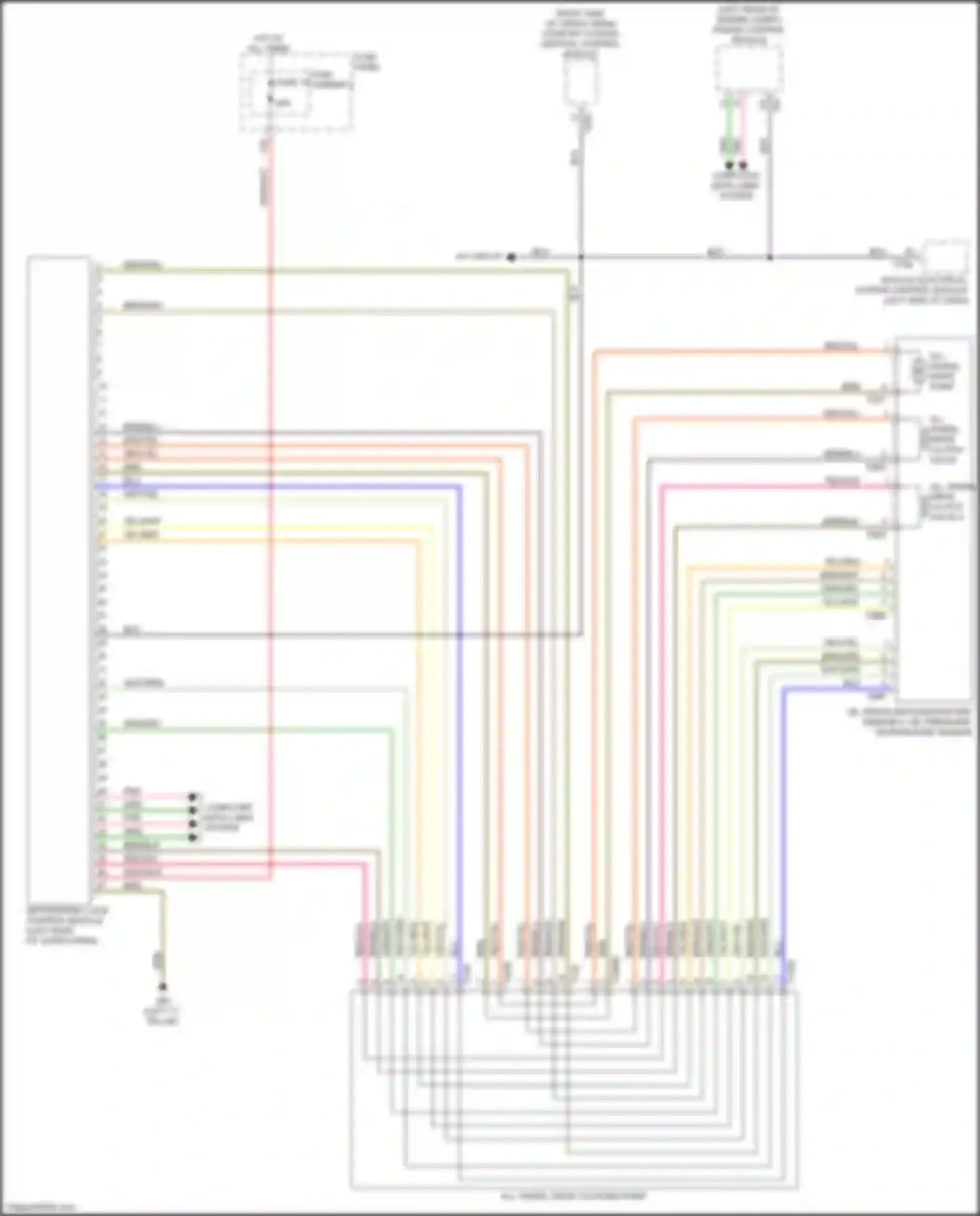 Wiring diagram left "c" pillar) for Audi Q7 4M (2015-2020) (1 of 8)